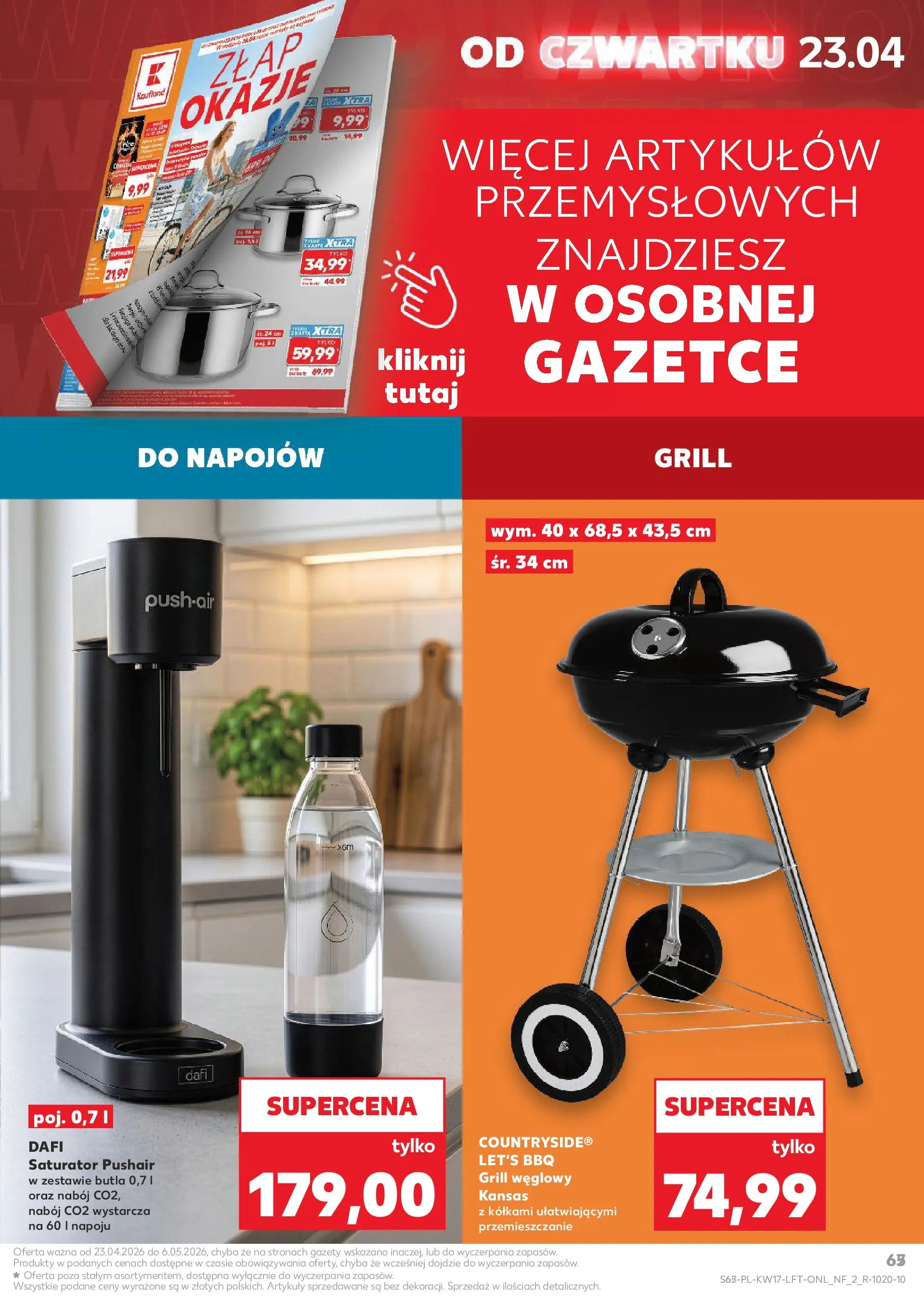Kaufland gazetka od 23.04.2026 - od jutra PDF | Strona: 67 | Produkty: Grill