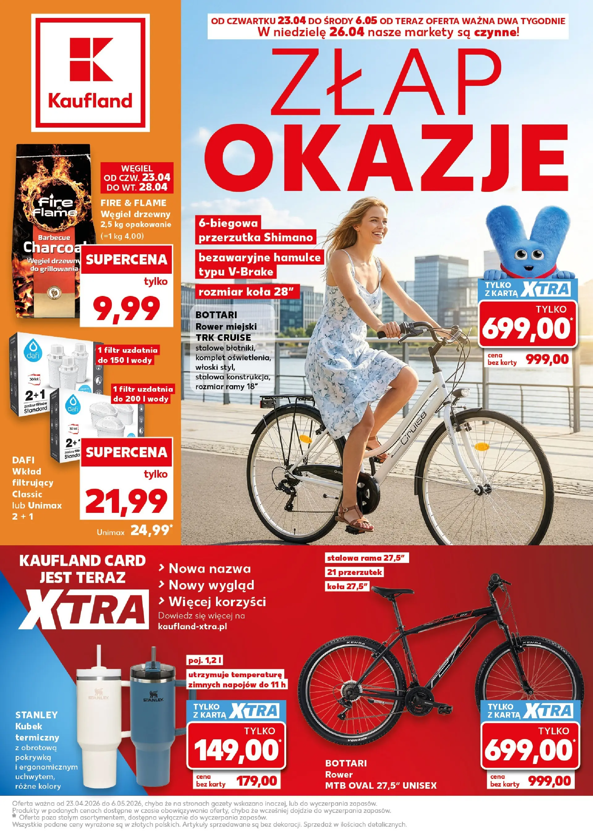 Kaufland gazetka - Złap Okazje od 23.04.2026 - od jutra PDF | Strona: 1 | Produkty: Karta, Rower