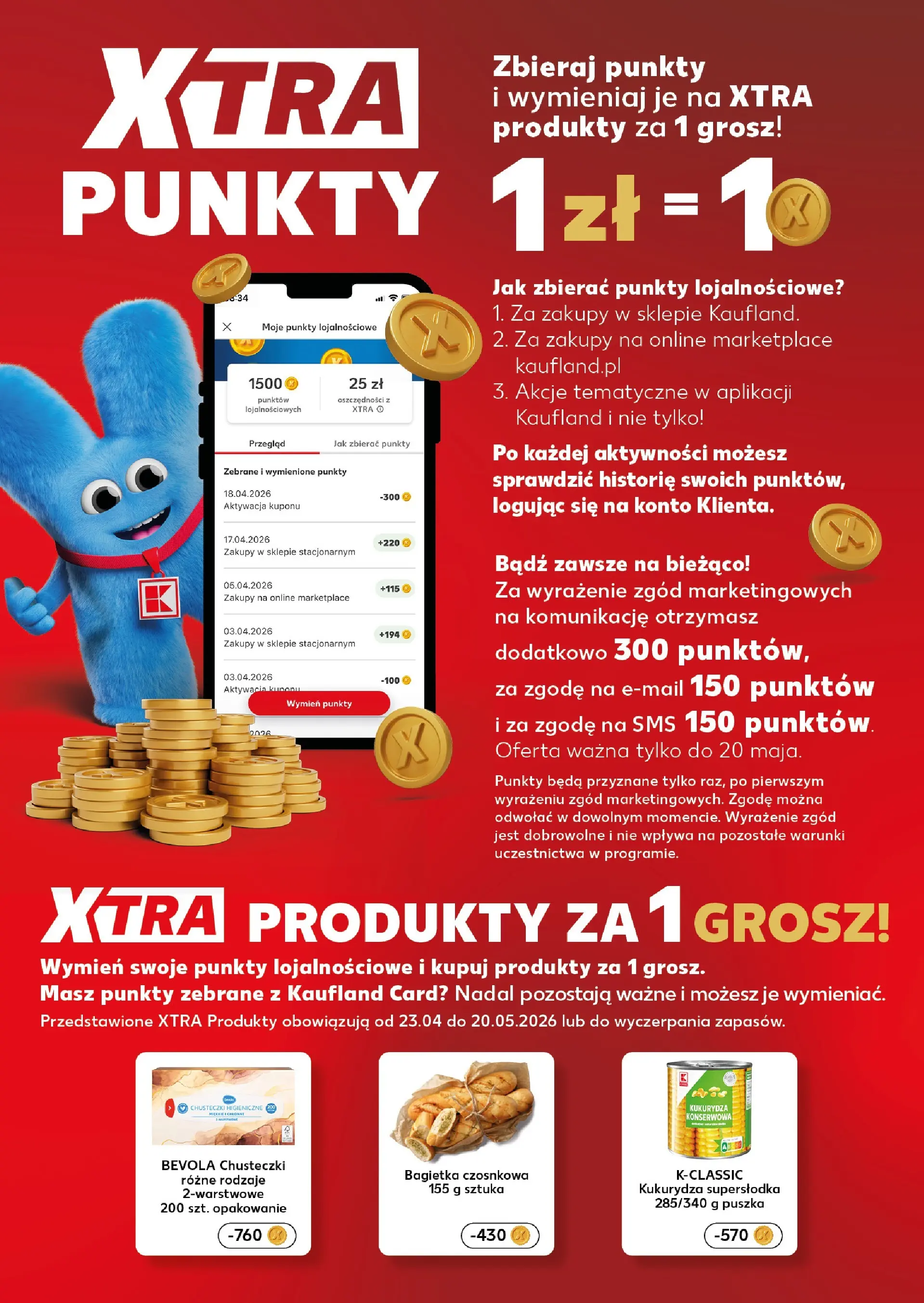 Kaufland gazetka - Złap Okazje od 23.04.2026 - od jutra PDF | Strona: 4 | Produkty: Chusteczki higieniczne, Kukurydza, Bagietka czosnkowa, Bagietka