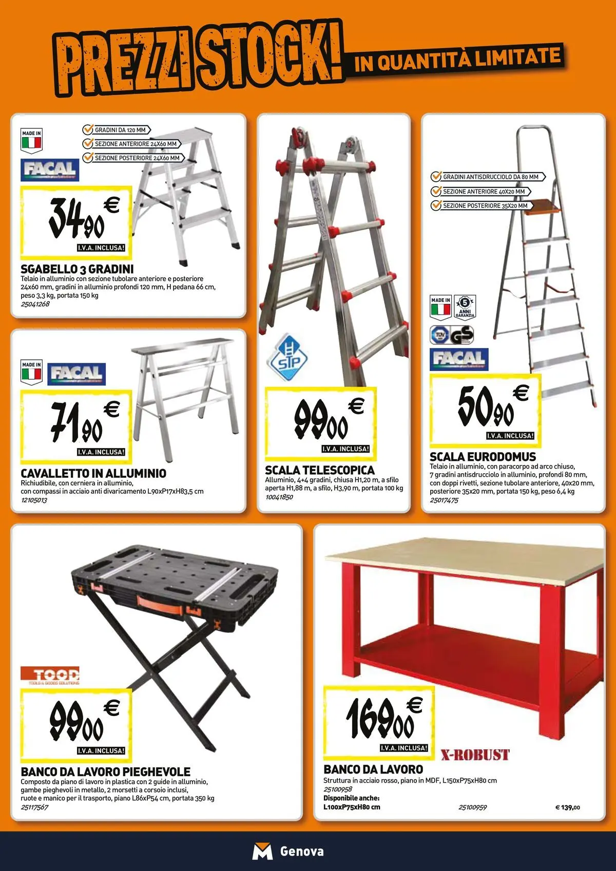 Nuovo TECNOMAT - Straordinari prezzi stock! dal 23/04/2026 > offerte anteprima 🛍️ | Pagina: 14 | Prodotti: Sgabello, Scala, Alluminio