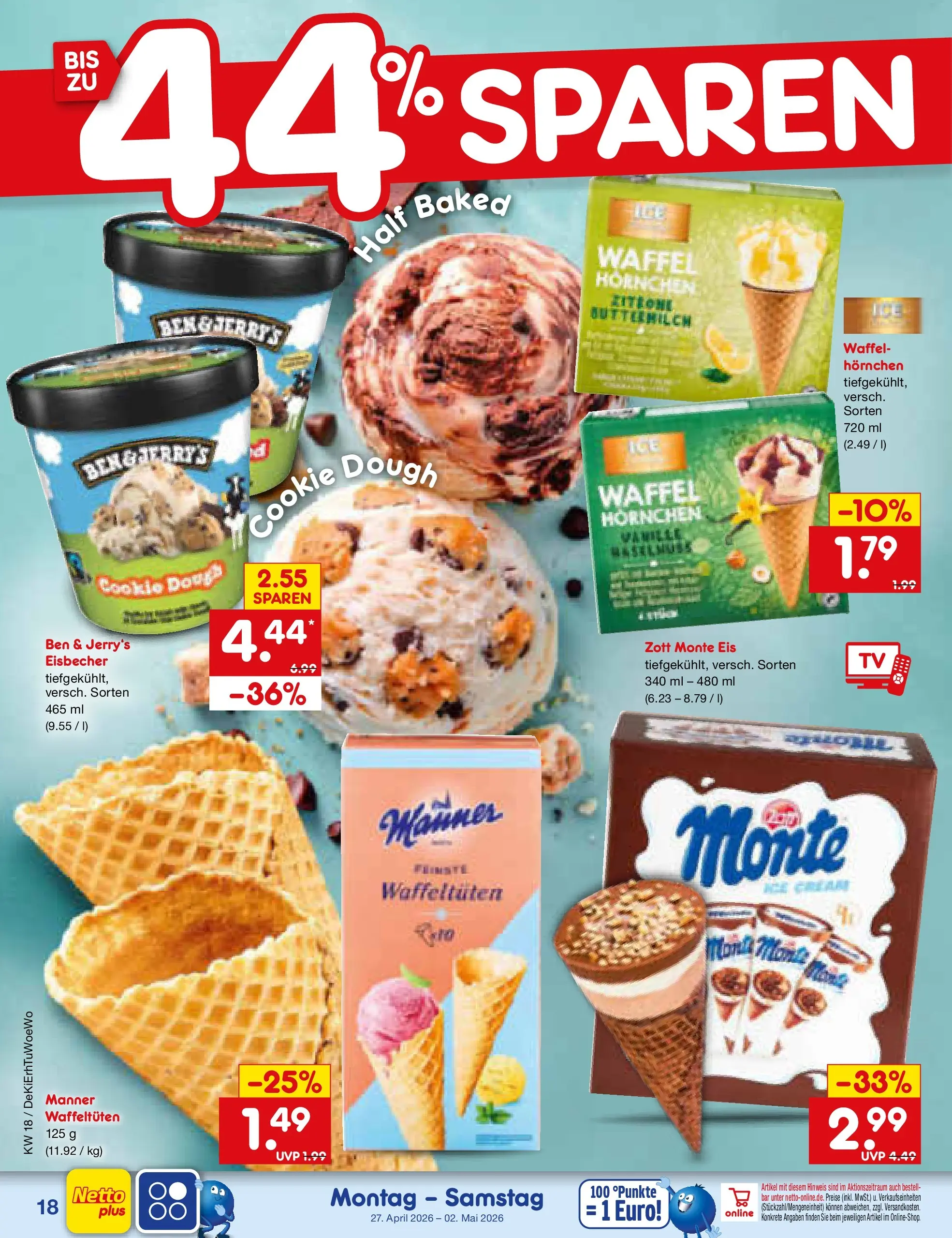Netto Marken-Discount Prospekt Velden	 (ab 29.04.2026) » Angebote | Seite: 35 | Produkte: Ben & Jerry's, Eis