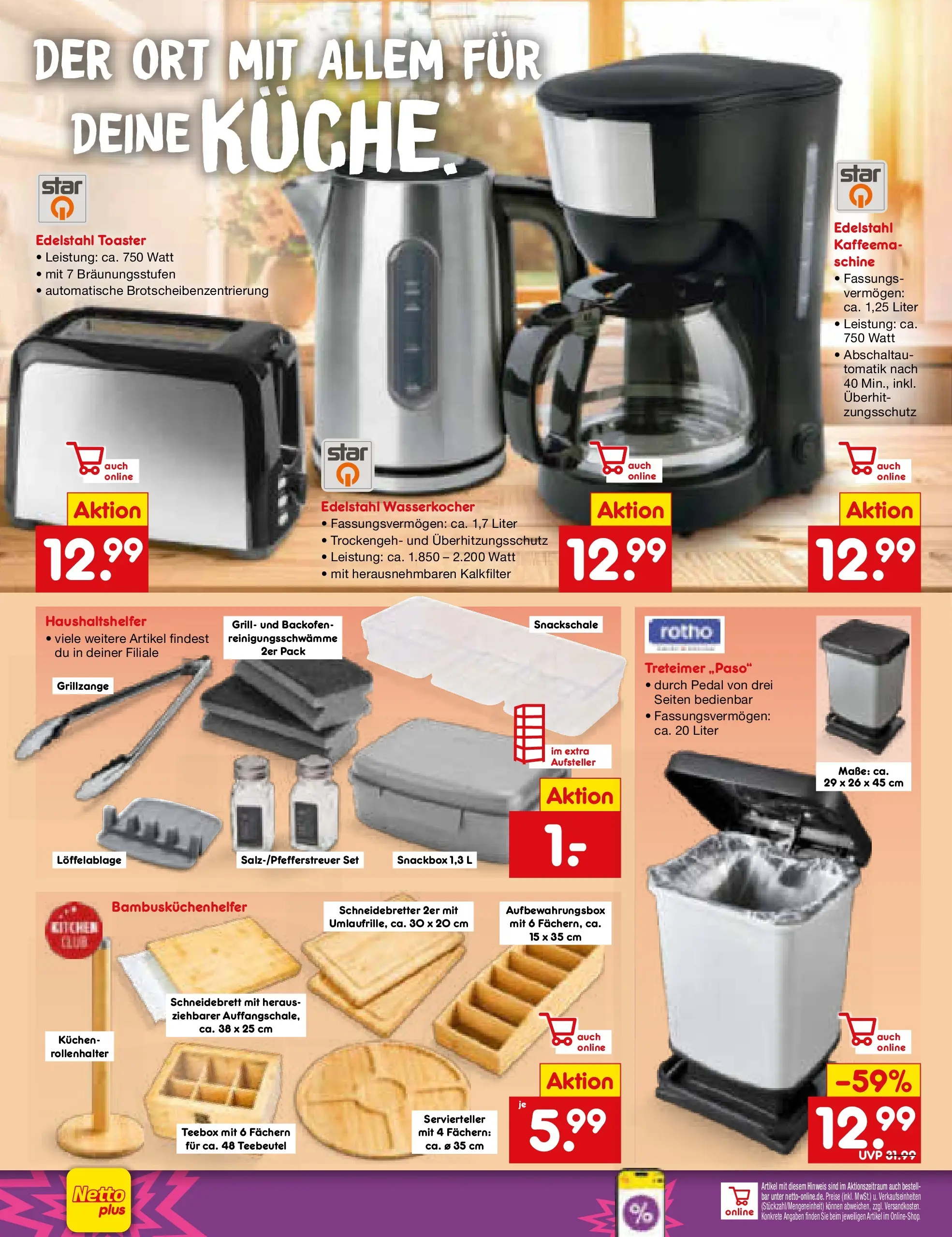 Netto Marken-Discount Prospekt Velden	 (ab 29.04.2026) » Angebote | Seite: 51 | Produkte: Toaster, Küche, Backofen, Kuchen