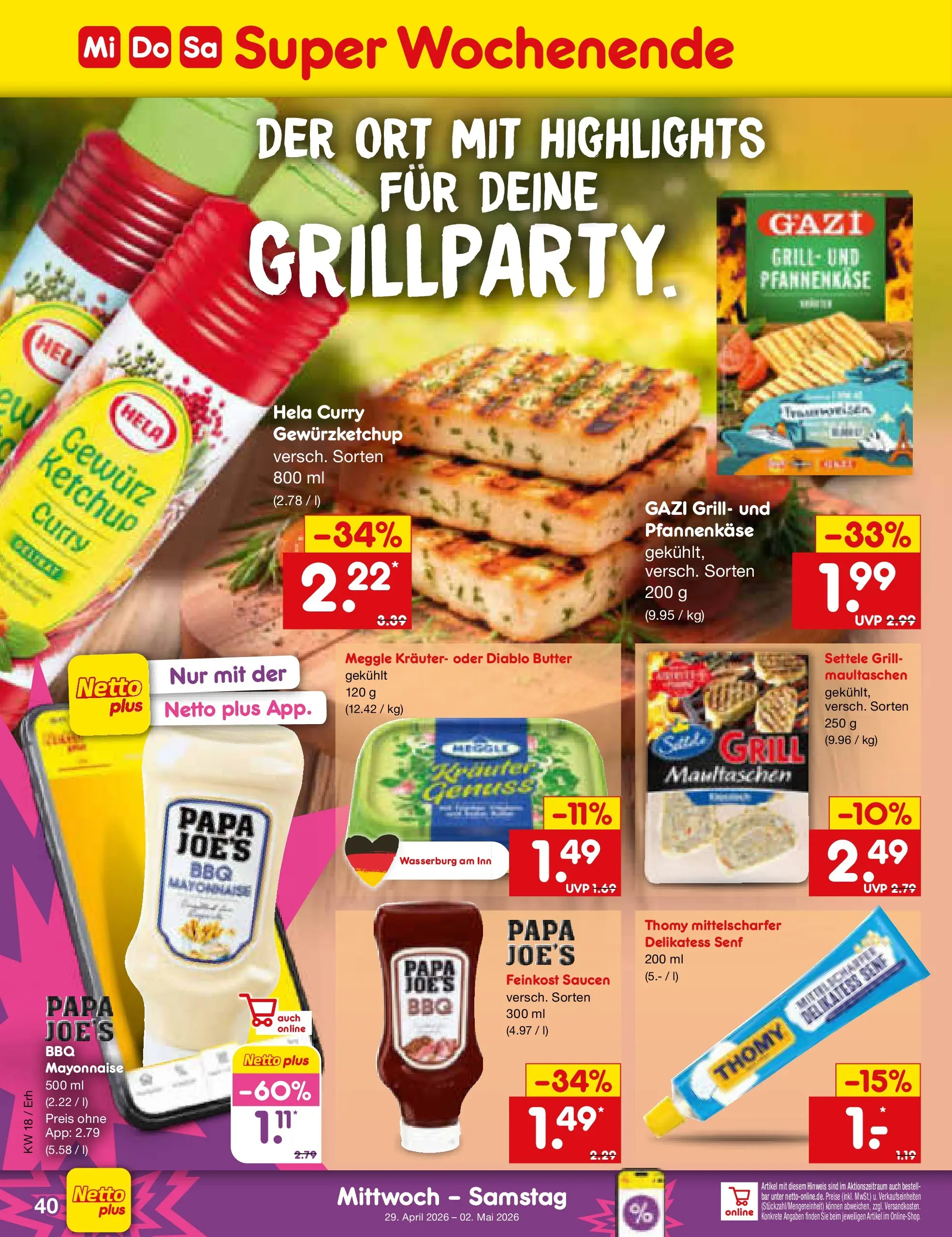 Netto Marken-Discount Prospekt Velden	 (ab 29.04.2026) » Angebote | Seite: 11 | Produkte: Butter, Mayonnaise, Maultaschen, Ketchup