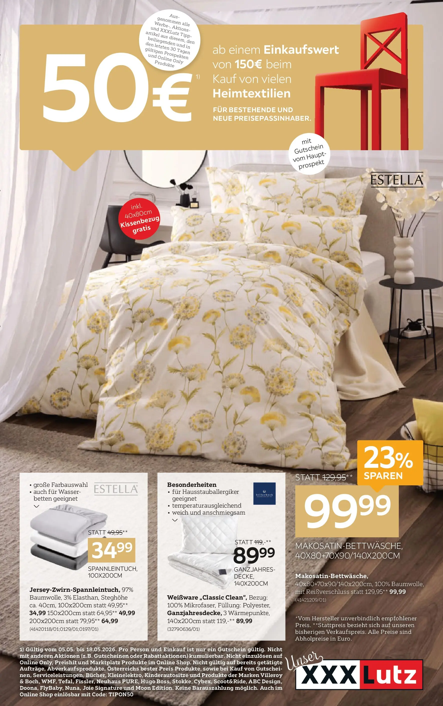 XXXLutz Heimtex von 05.05.2026 - Aktuelle Angebote | Seite: 1 | Produkte: Wasser