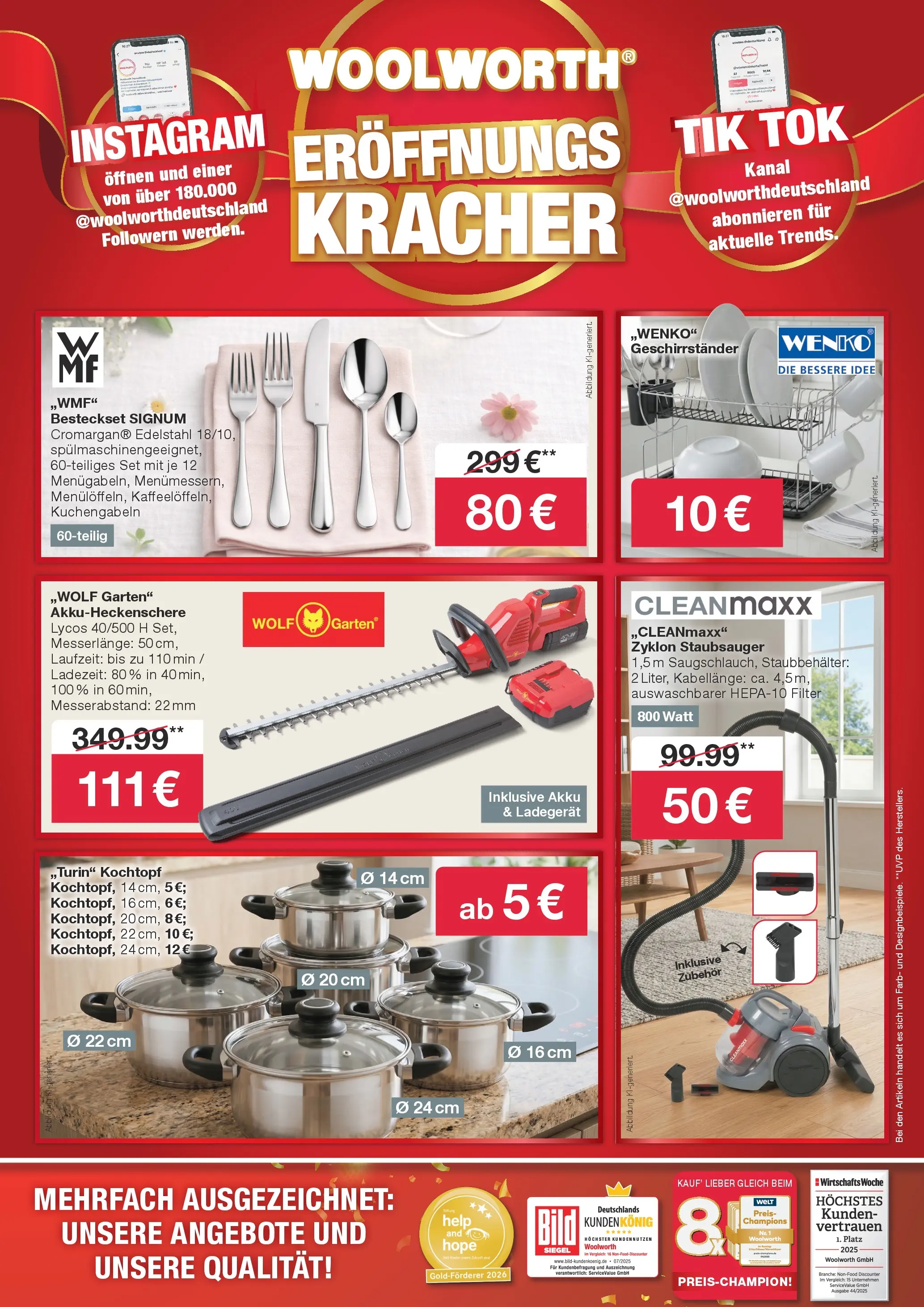 Woolworth Prospekt Neueröffnung Bremen (ab 29.04.2026) zum Blättern | Seite: 5 | Produkte: Staubsauger, Ladegerät