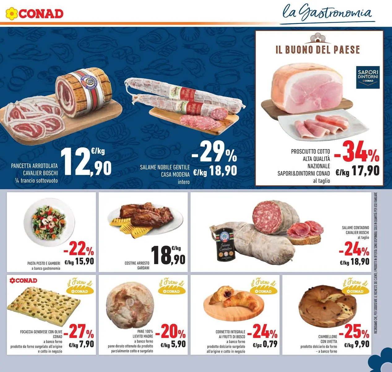 Volantino Conad dal 22/04/2026 > Anteprima | Pagina: 13 | Prodotti: Pane, Olive, Prosciutto, Il forno