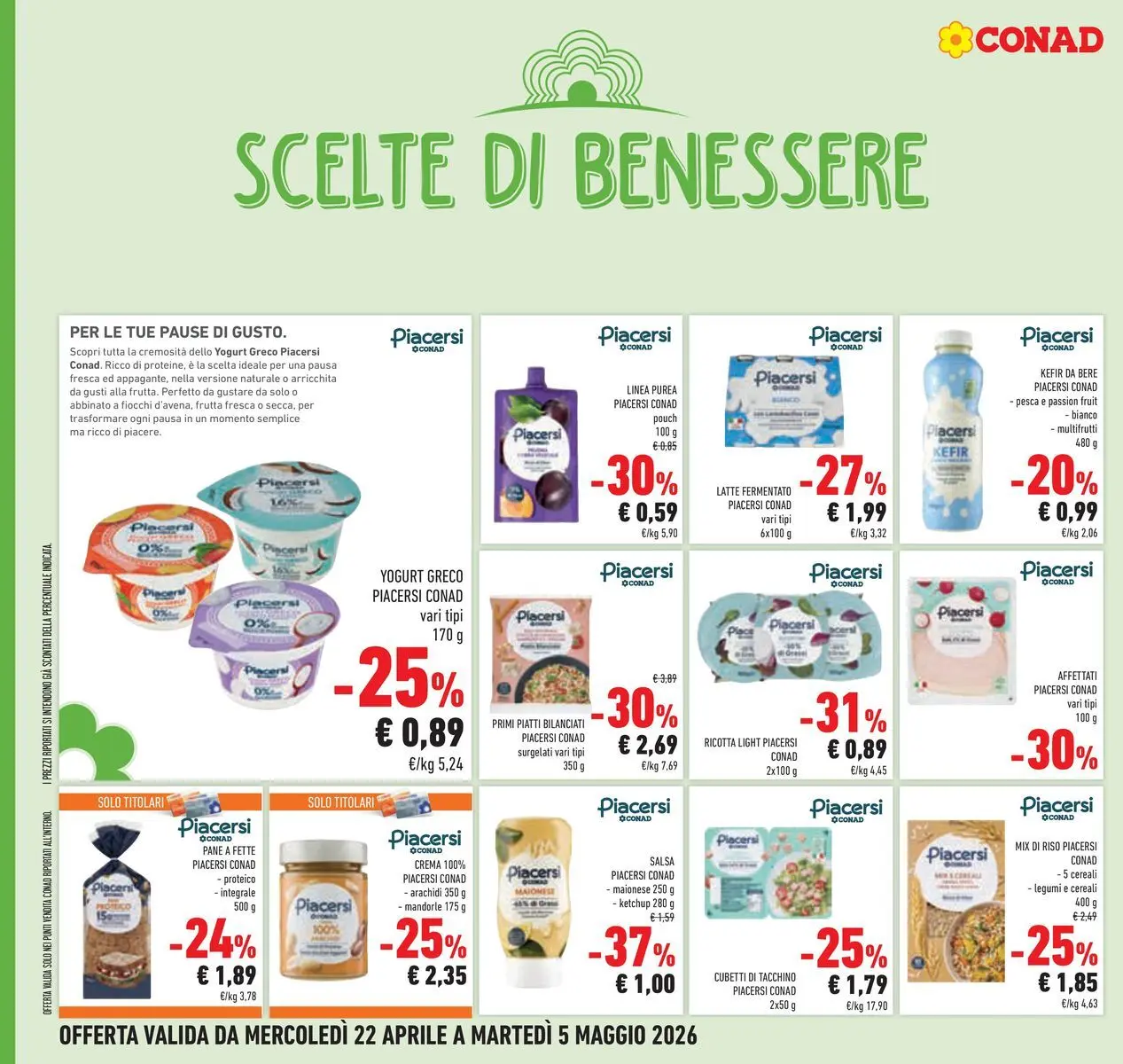 Volantino Conad dal 22/04/2026 > Anteprima | Pagina: 18 | Prodotti: Yogurt, Frutta, Maionese, Salsa