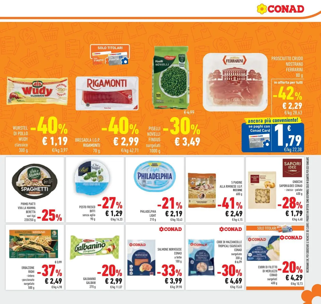 Volantino Conad dal 22/04/2026 > Anteprima | Pagina: 21 | Prodotti: Merluzzo, Bresaola, Mazzancolle, Pasta