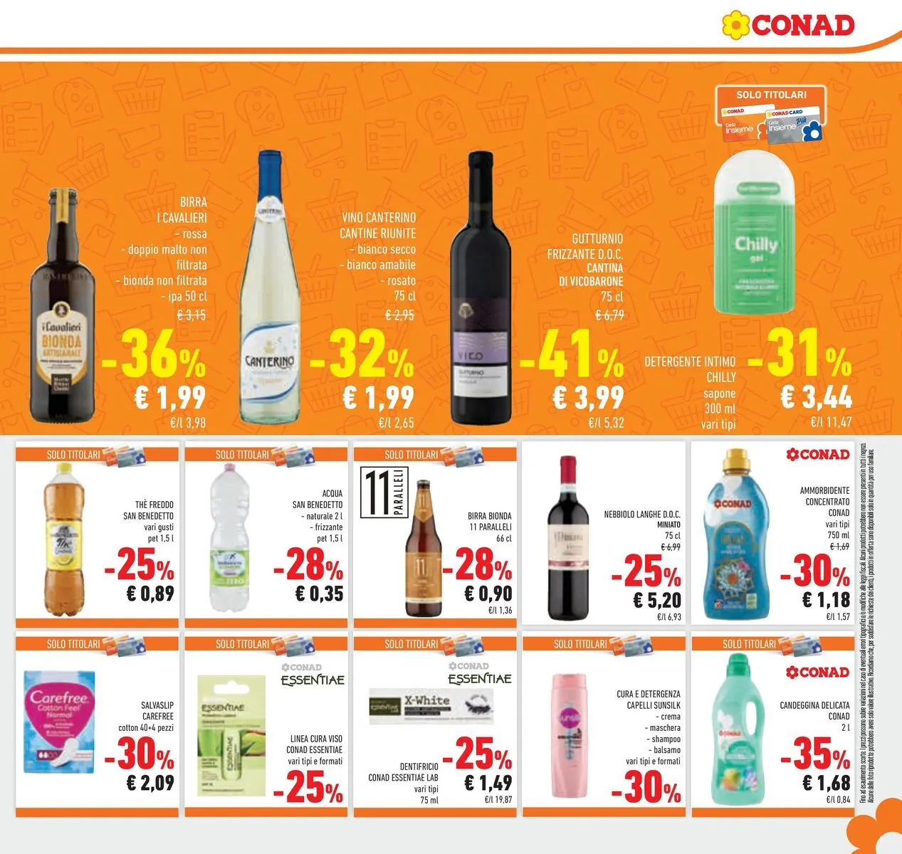 Volantino Conad dal 22/04/2026 > Anteprima | Pagina: 25 | Prodotti: Shampoo, Balsamo, Dentifricio, Birra