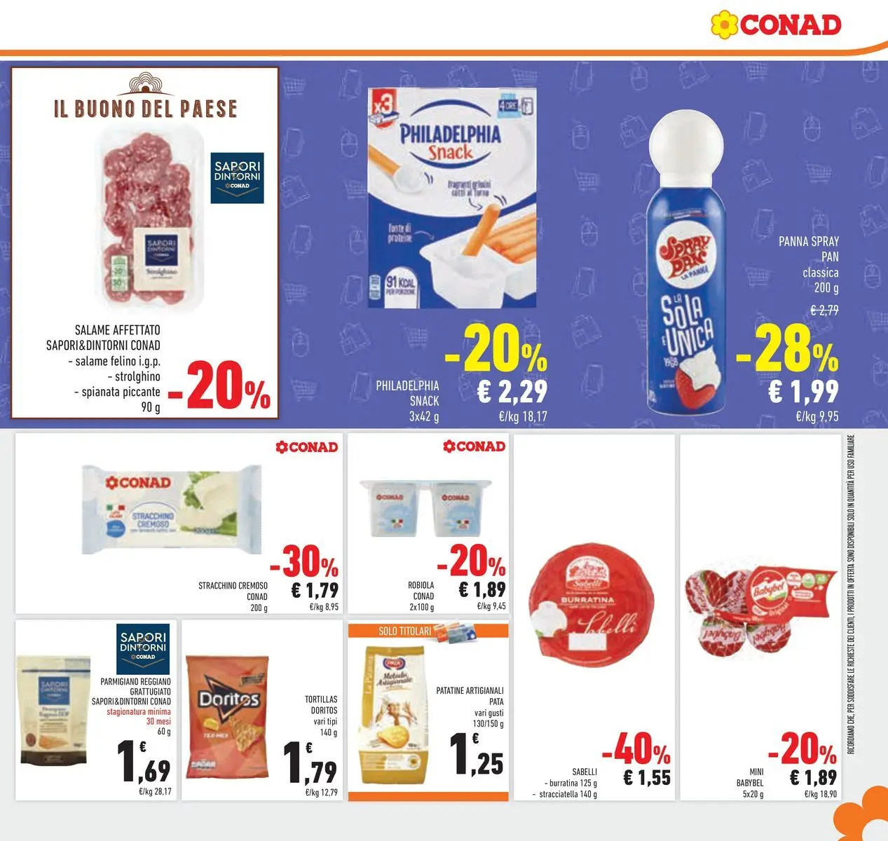 Volantino Conad dal 22/04/2026 > Anteprima | Pagina: 29 | Prodotti: Salame, Panna, Stracchino, Parmigiano reggiano