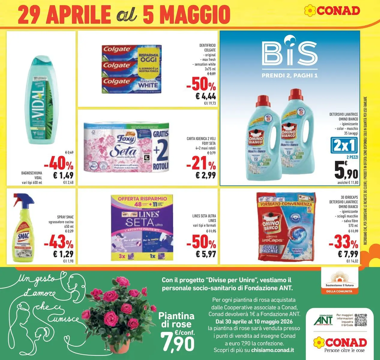 Volantino Conad dal 22/04/2026 > Anteprima | Pagina: 41 | Prodotti: Carta igienica, Dentifricio, Sgrassatore, Lavatrice