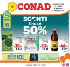 Anteprima del volantino Conad - Sconti fino al 50% valido a partire dal 22.04.2026