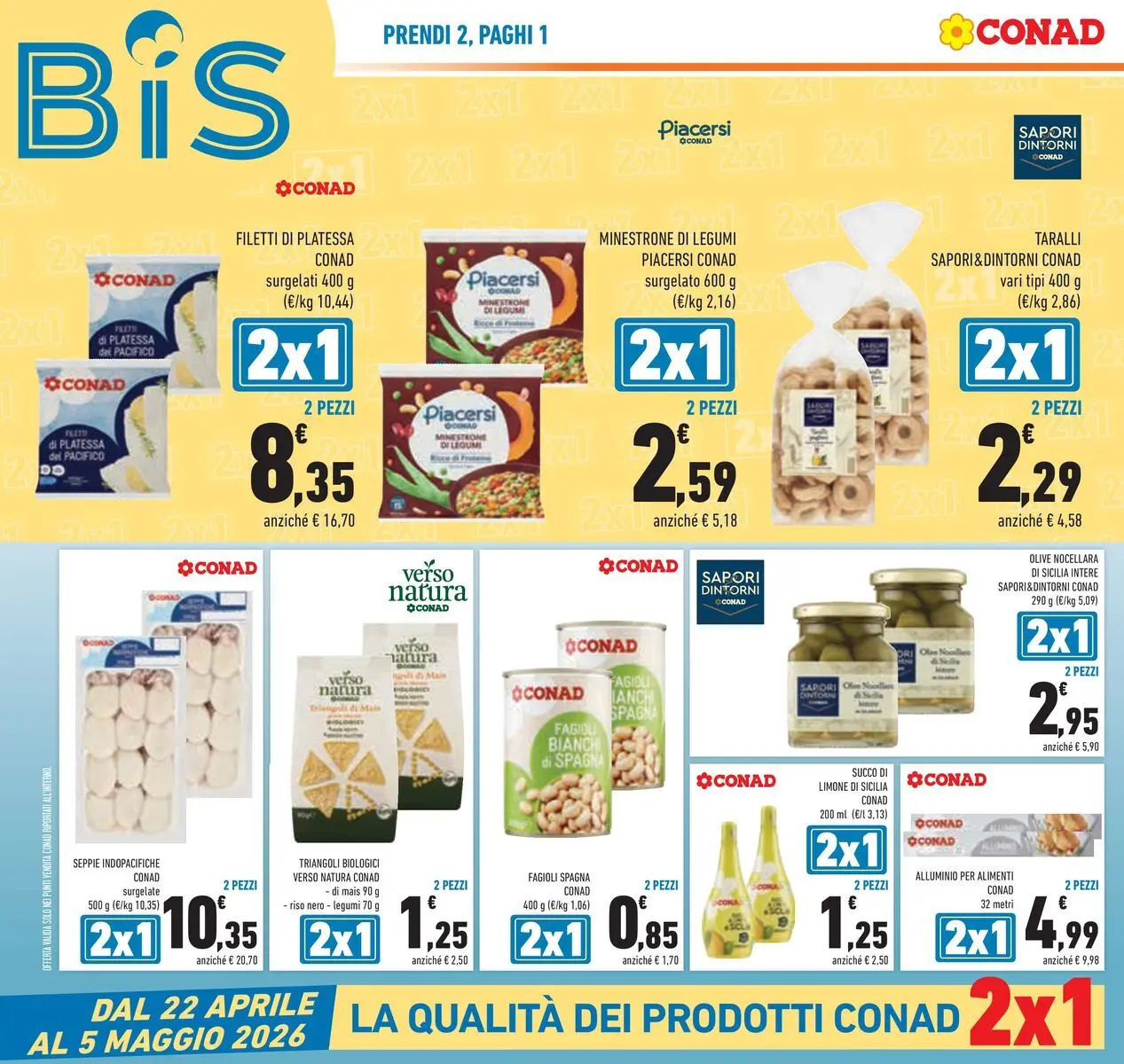 Volantino Conad dal 22/04/2026 > Anteprima | Pagina: 4 | Prodotti: Succo, Riso, Limone, Olive