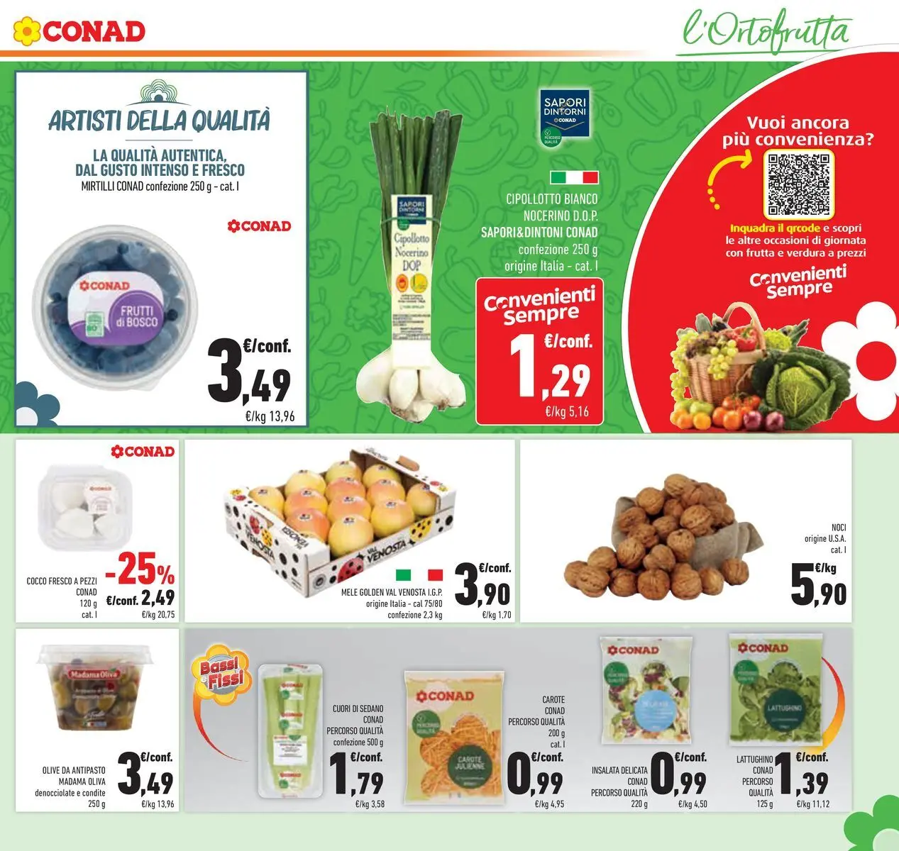 Volantino Conad dal 22/04/2026 > Anteprima | Pagina: 11 | Prodotti: Mele, Carote, Olive, Noci