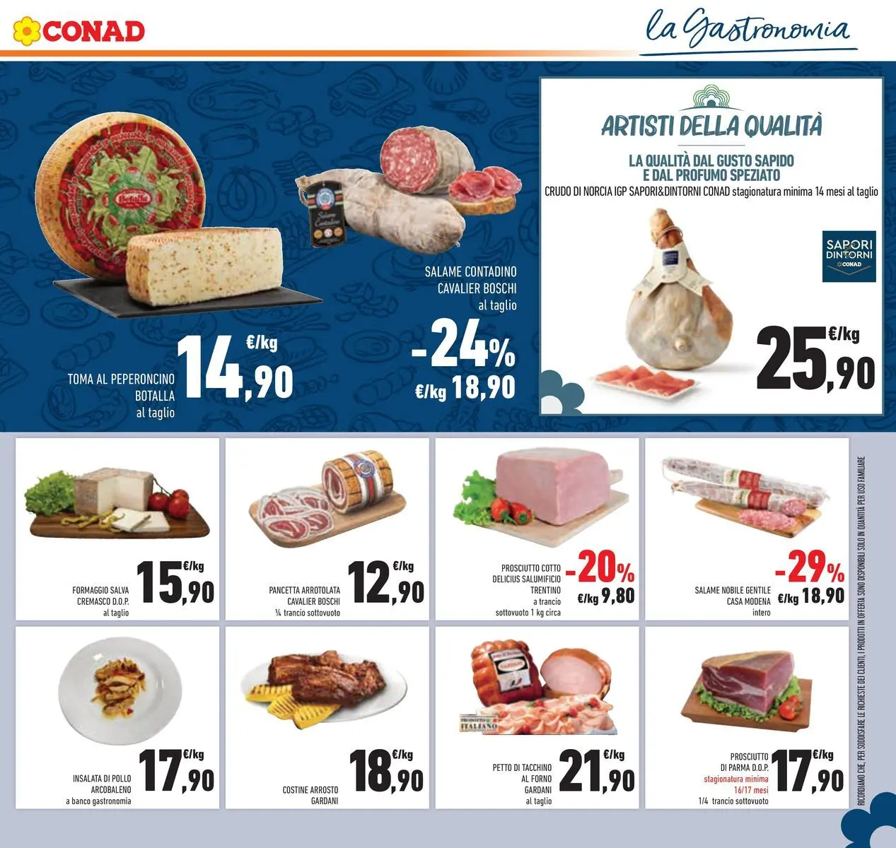 Volantino Conad dal 22/04/2026 > Anteprima | Pagina: 15 | Prodotti: Salame, Pancetta, Tacchino, Profumo