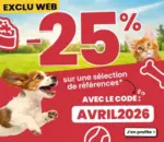 Animalis -25% avec le code AVRIL2026 - au 30.04.2026