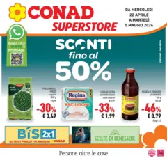 Anteprima del volantino Conad - Sconti fino al 50% valido a partire dal 22.04.2026
