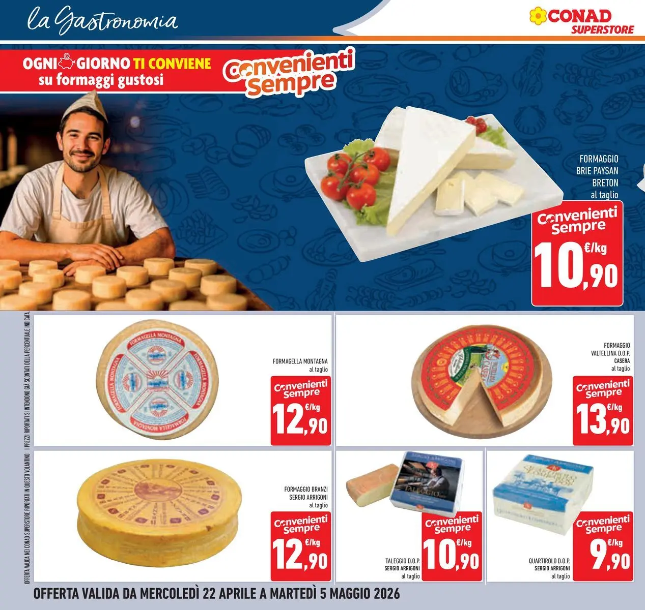Volantino Conad dal 22/04/2026 > Anteprima | Pagina: 12 | Prodotti: Formaggio