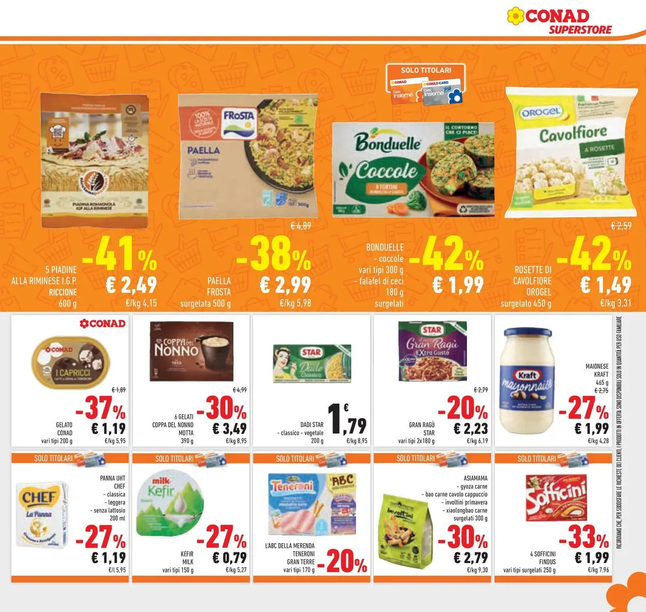 Volantino Conad dal 22/04/2026 > Anteprima | Pagina: 25 | Prodotti: Maionese, Falafel, Cappuccio, Piadina