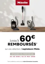 MDA Jusqu&rsquo;&agrave;60&euro; REMBOURS&Eacute;S sur une s&eacute;lection d&rsquo;aspirateurs Miele. - au 31.05.2026