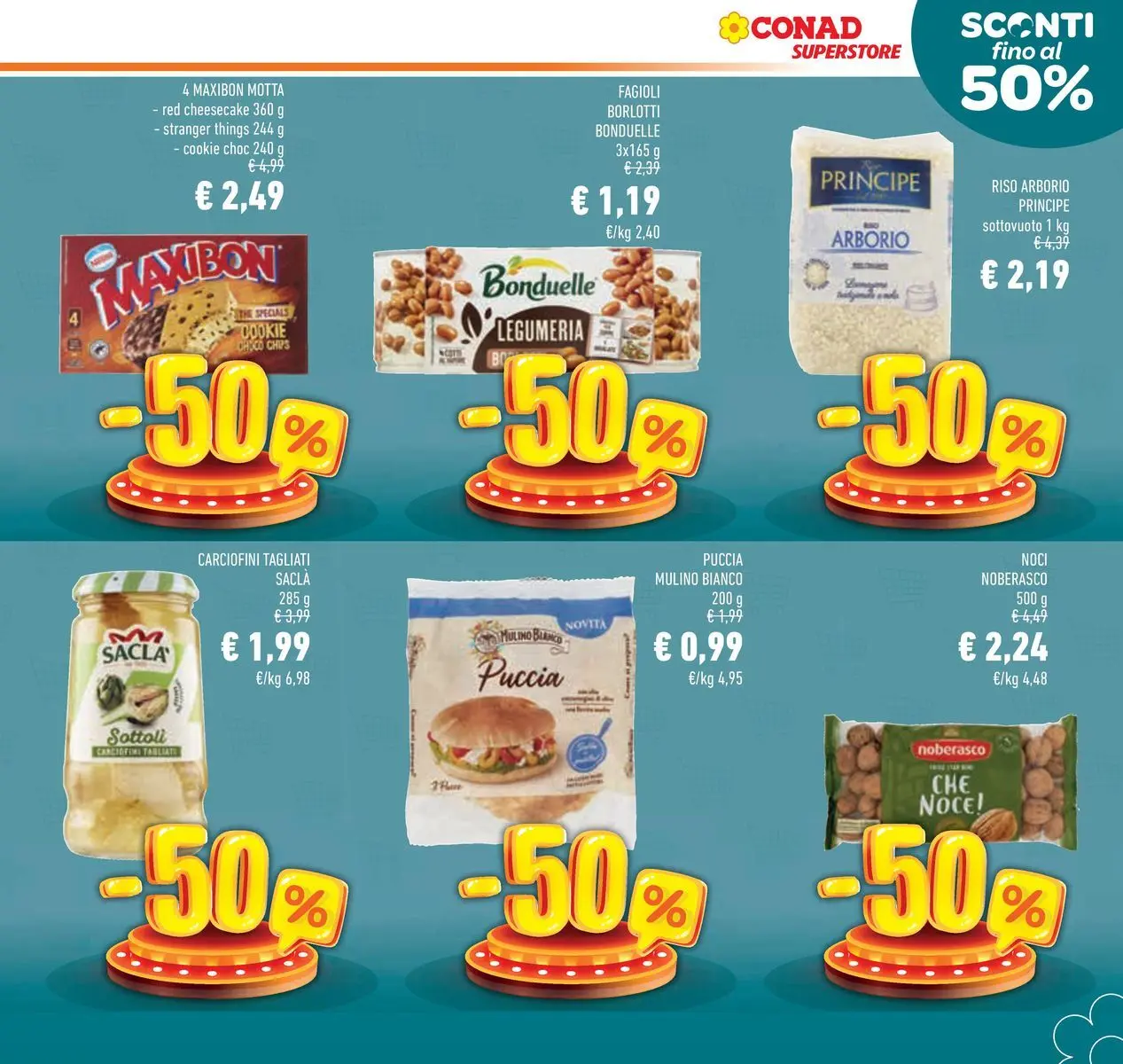 Volantino Conad dal 22/04/2026 > Anteprima | Pagina: 3 | Prodotti: Riso, Fagioli, Noci, The