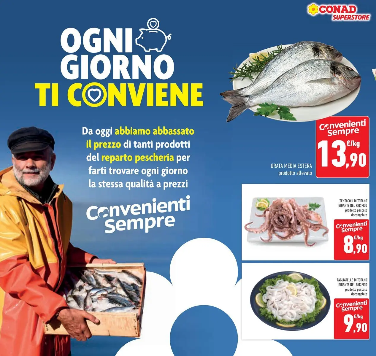 Volantino Conad dal 22/04/2026 > Anteprima | Pagina: 6 | Prodotti: Tagliatelle, Orata, Totano
