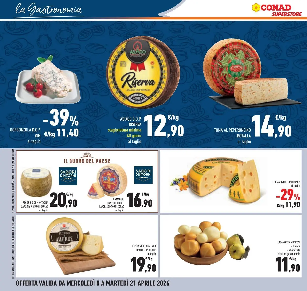Volantino Conad dal 22/04/2026 > Anteprima | Pagina: 14 | Prodotti: Formaggio, Peperoncino, Gorgonzola, Pecorino