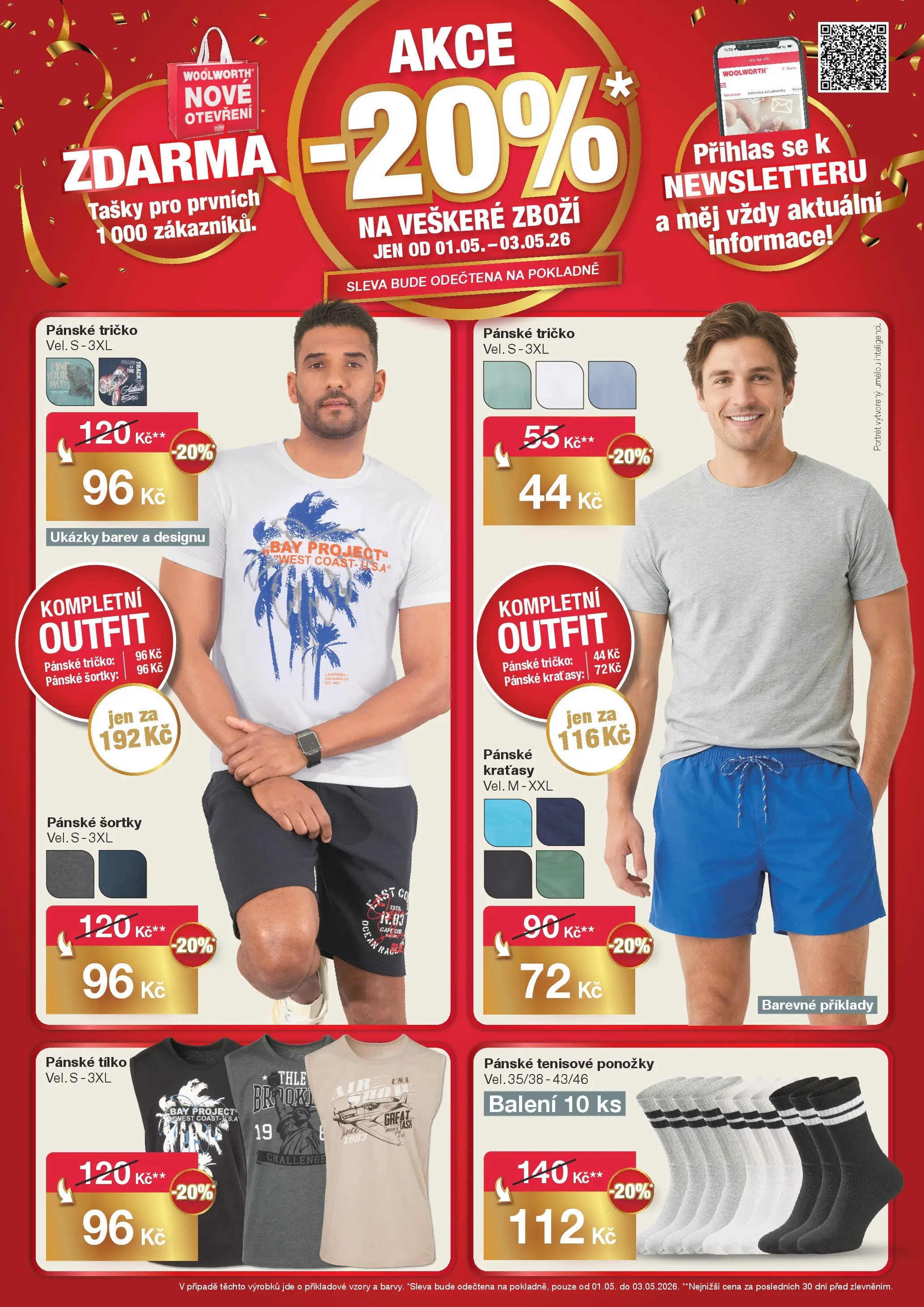 Woolworth - Ahoj Pardubice! od 24.04.2026 - akční nabídka | Strana: 3 | Produkty: Tričko, Tílko, Kraťasy, Tašky