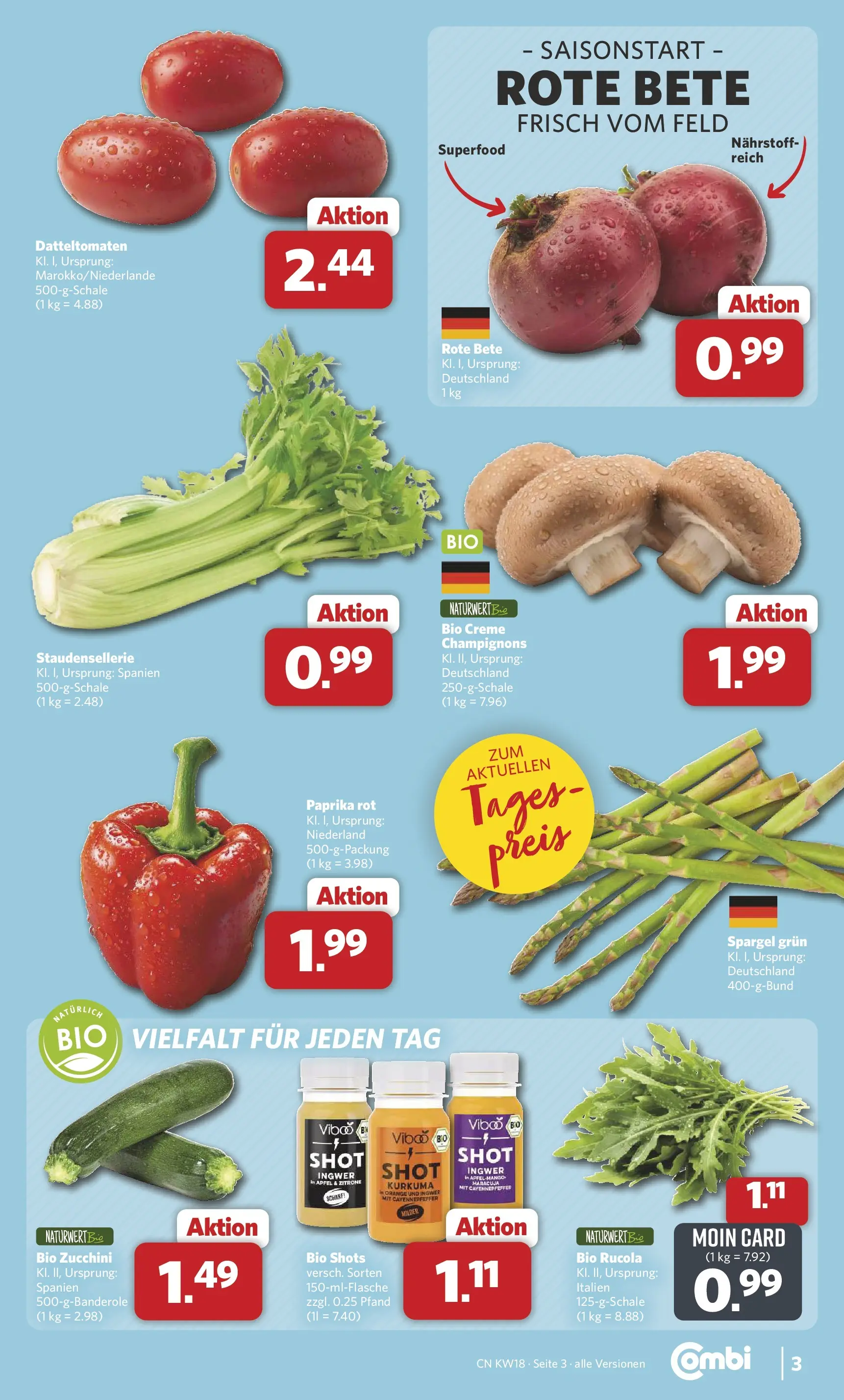 Combi Prospekt Hille  (ab 27.04.2026) zum Blättern | Seite: 3 | Produkte: Paprika rot, Creme, Paprika, Zitrone