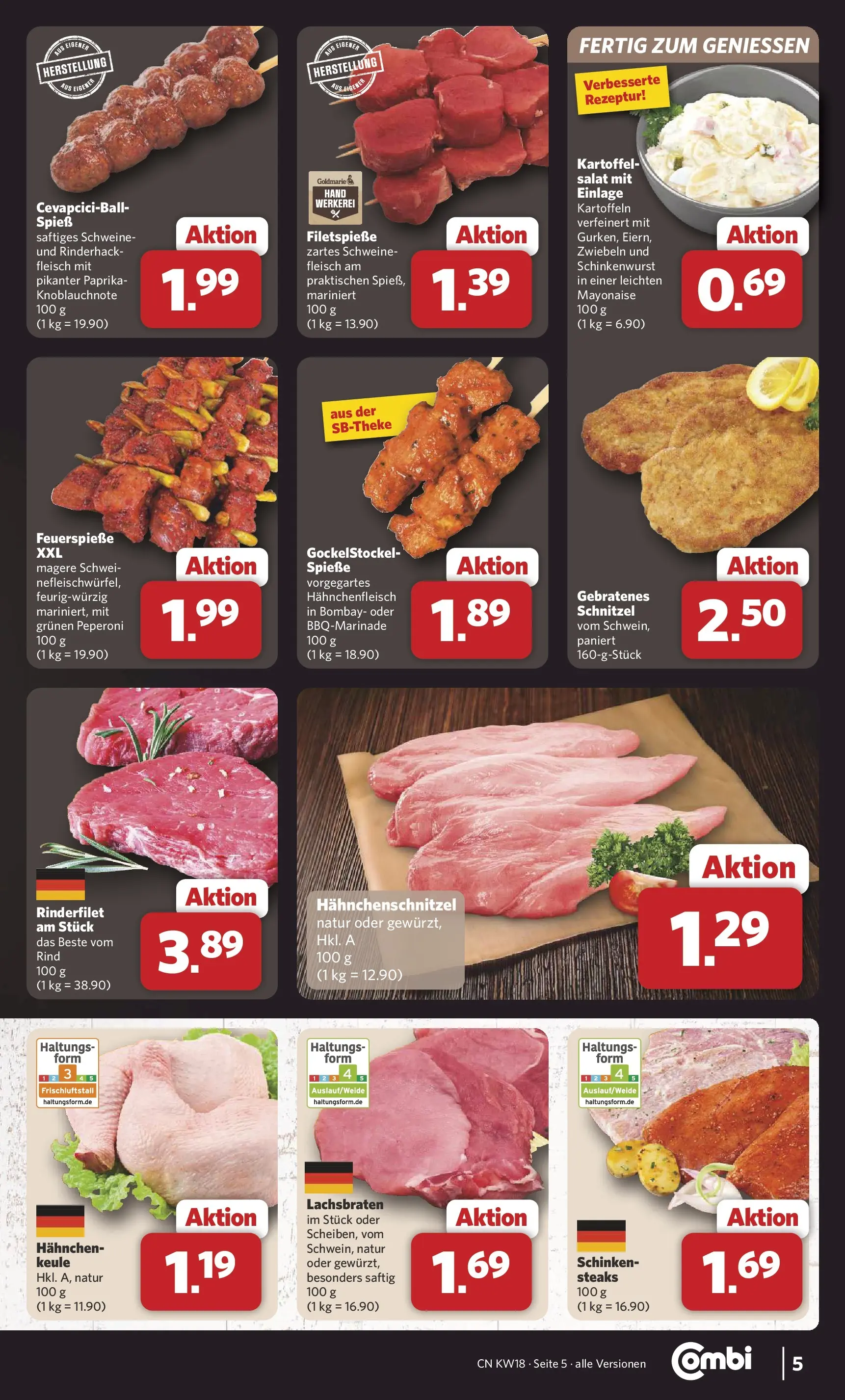 Combi Prospekt Hille  (ab 27.04.2026) zum Blättern | Seite: 5 | Produkte: Rinderfilet, Kartoffeln, Zwiebeln, Schinken