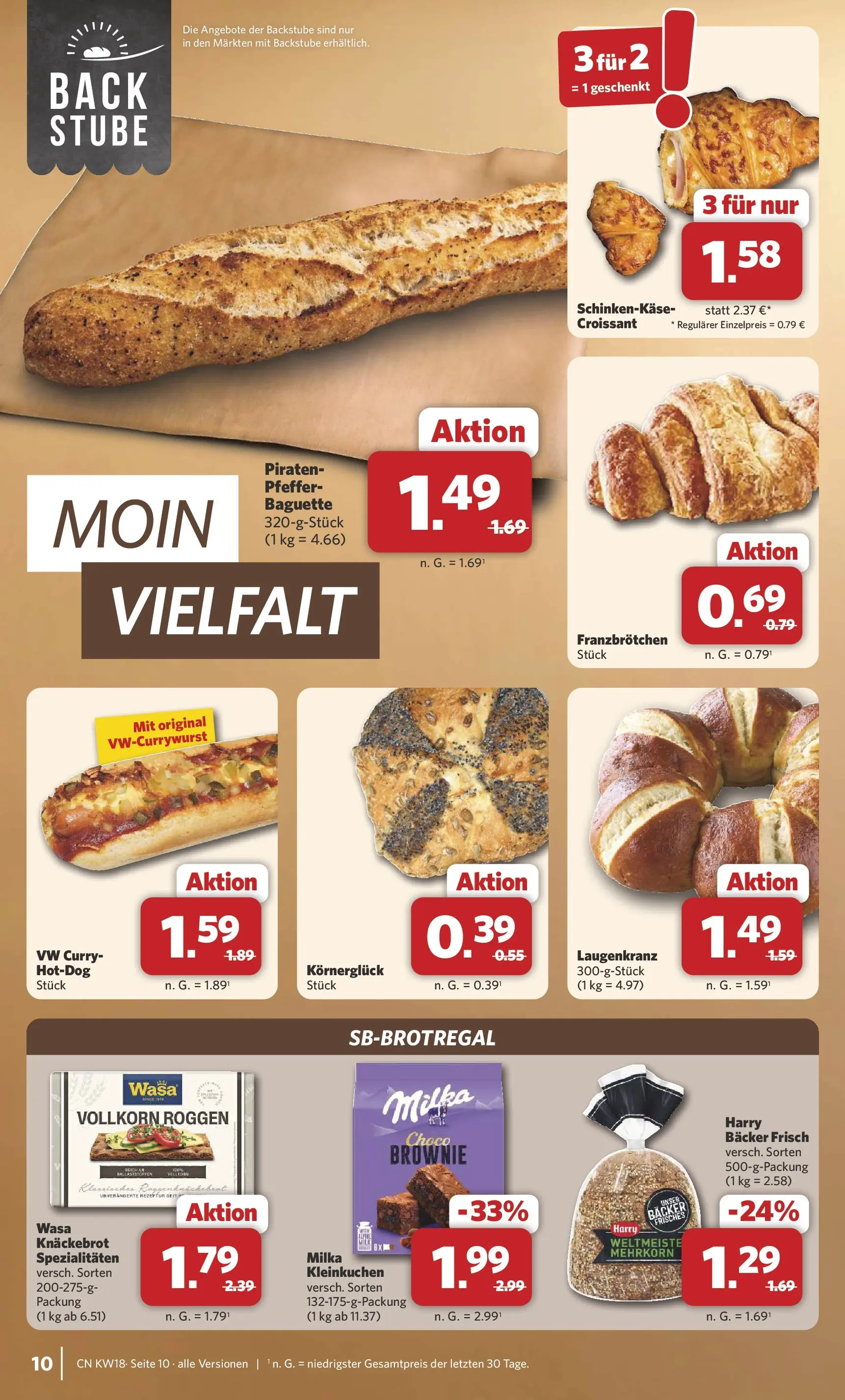 Combi Prospekt Hille  (ab 27.04.2026) zum Blättern | Seite: 10 | Produkte: Baguette, Milka, Croissant, Pfeffer