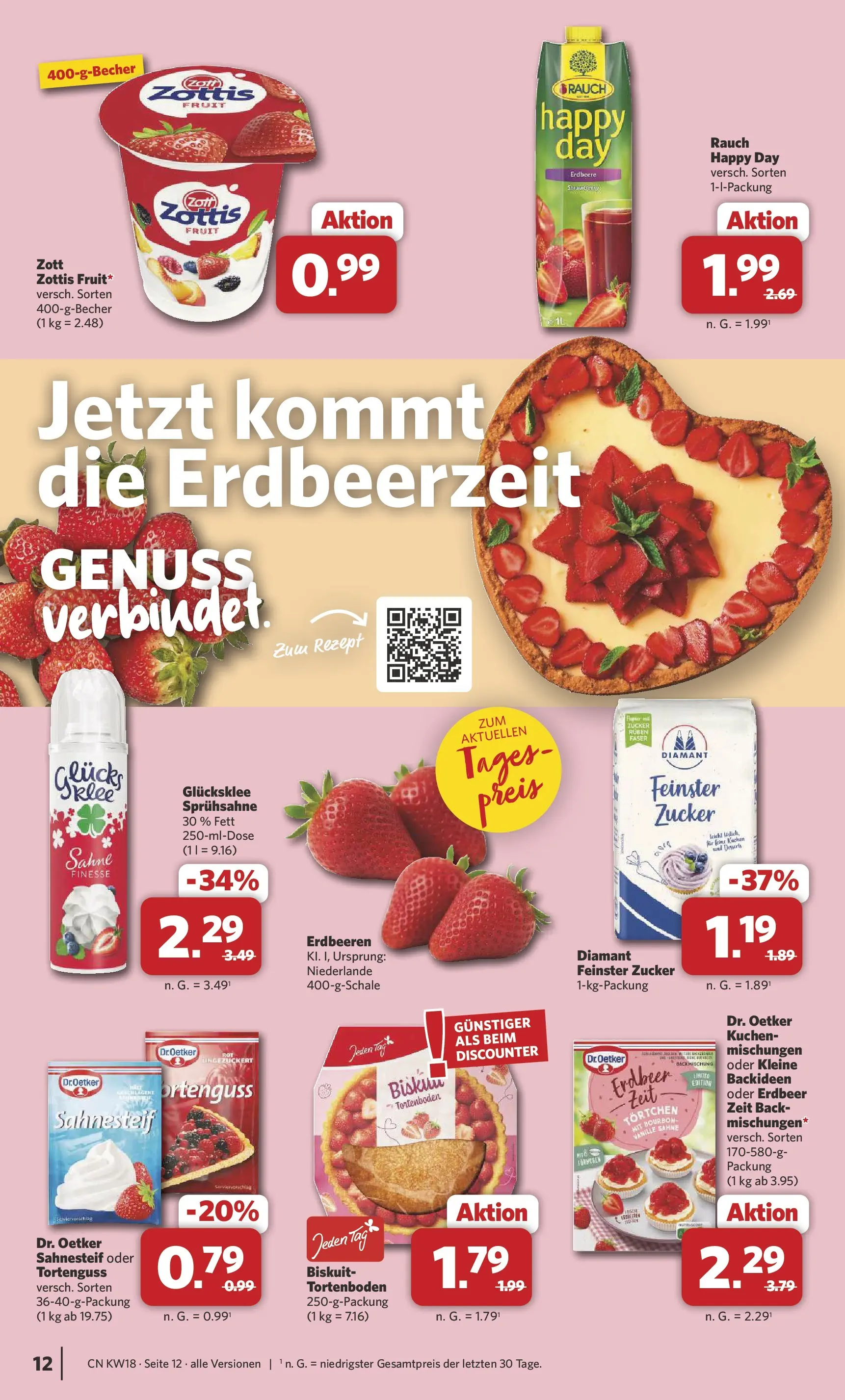 Combi Prospekt Hille  (ab 27.04.2026) zum Blättern | Seite: 12 | Produkte: Zucker, Bourbon, Kuchen, Sahne