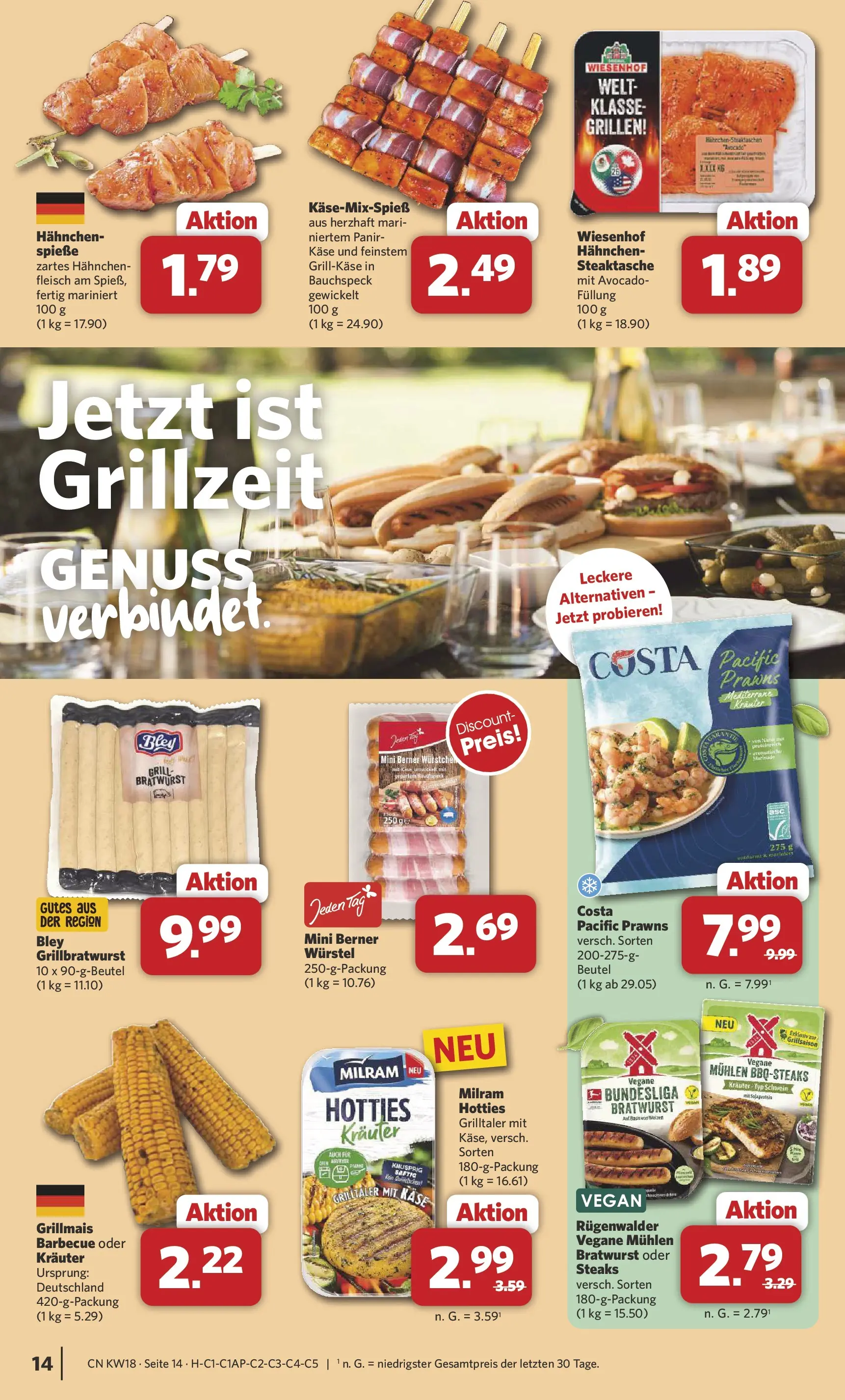 Combi Prospekt Twistringen (ab 27.04.2026) zum Blättern | Seite: 14 | Produkte: Käse, Bratwurst, Avocado, Fleisch