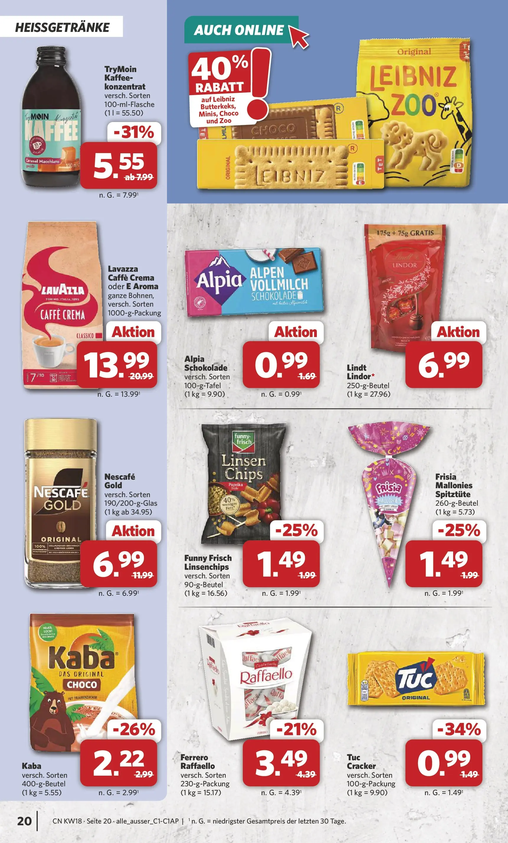 Combi Prospekt Hille  (ab 27.04.2026) zum Blättern | Seite: 20 | Produkte: Lavazza, Funny frisch, Paprika, Nescafe gold