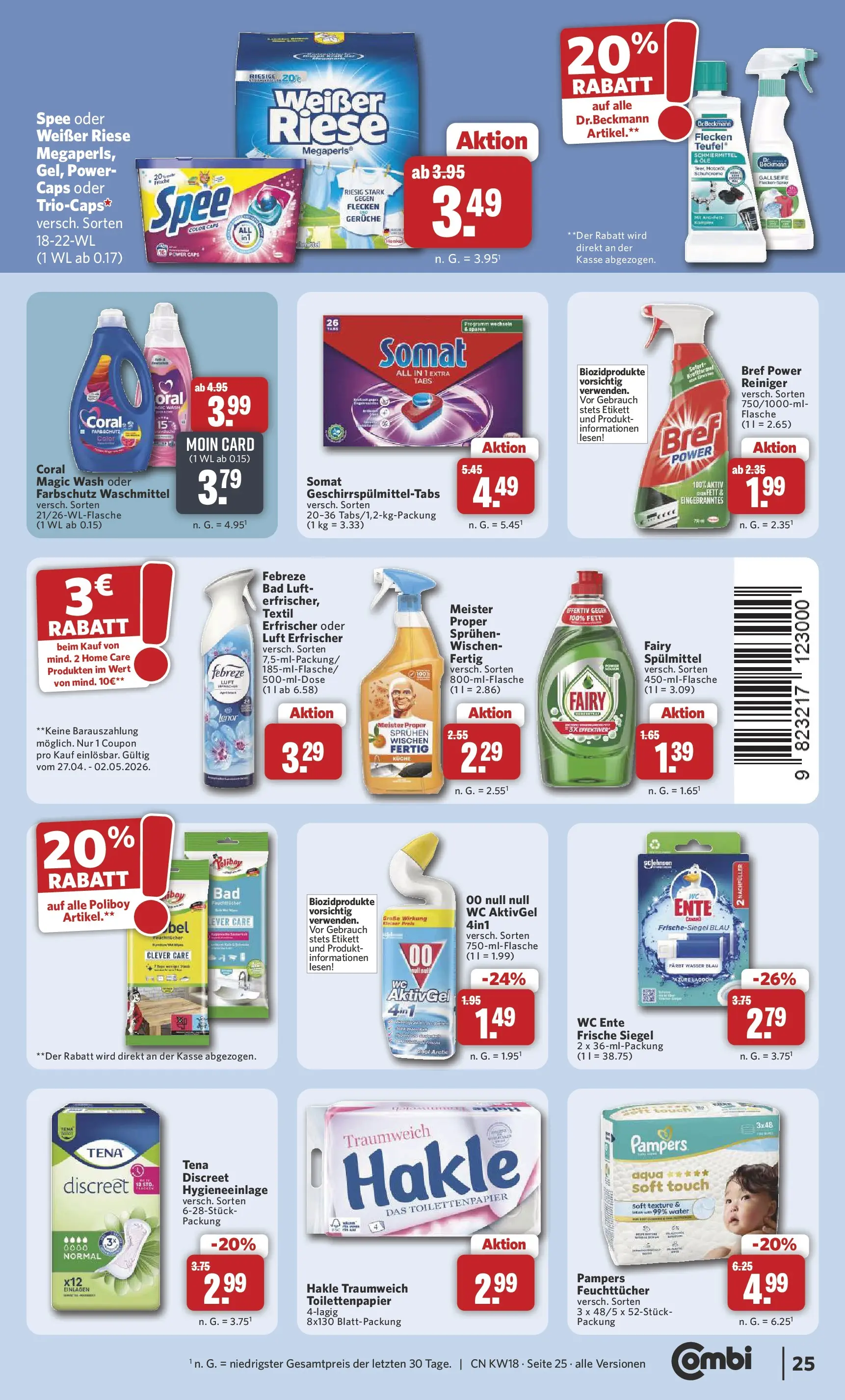 Combi Prospekt Hille  (ab 27.04.2026) zum Blättern | Seite: 26 | Produkte: Coral, Küche, Wasser, Ente