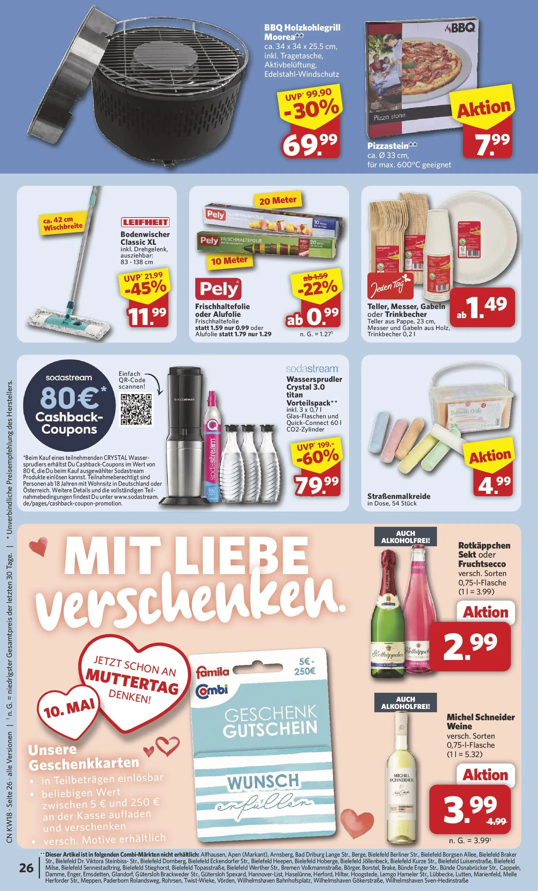 Combi Prospekt Hille  (ab 27.04.2026) zum Blättern | Seite: 27 | Produkte: Berliner, Bad, Fruchtsecco, Pizza