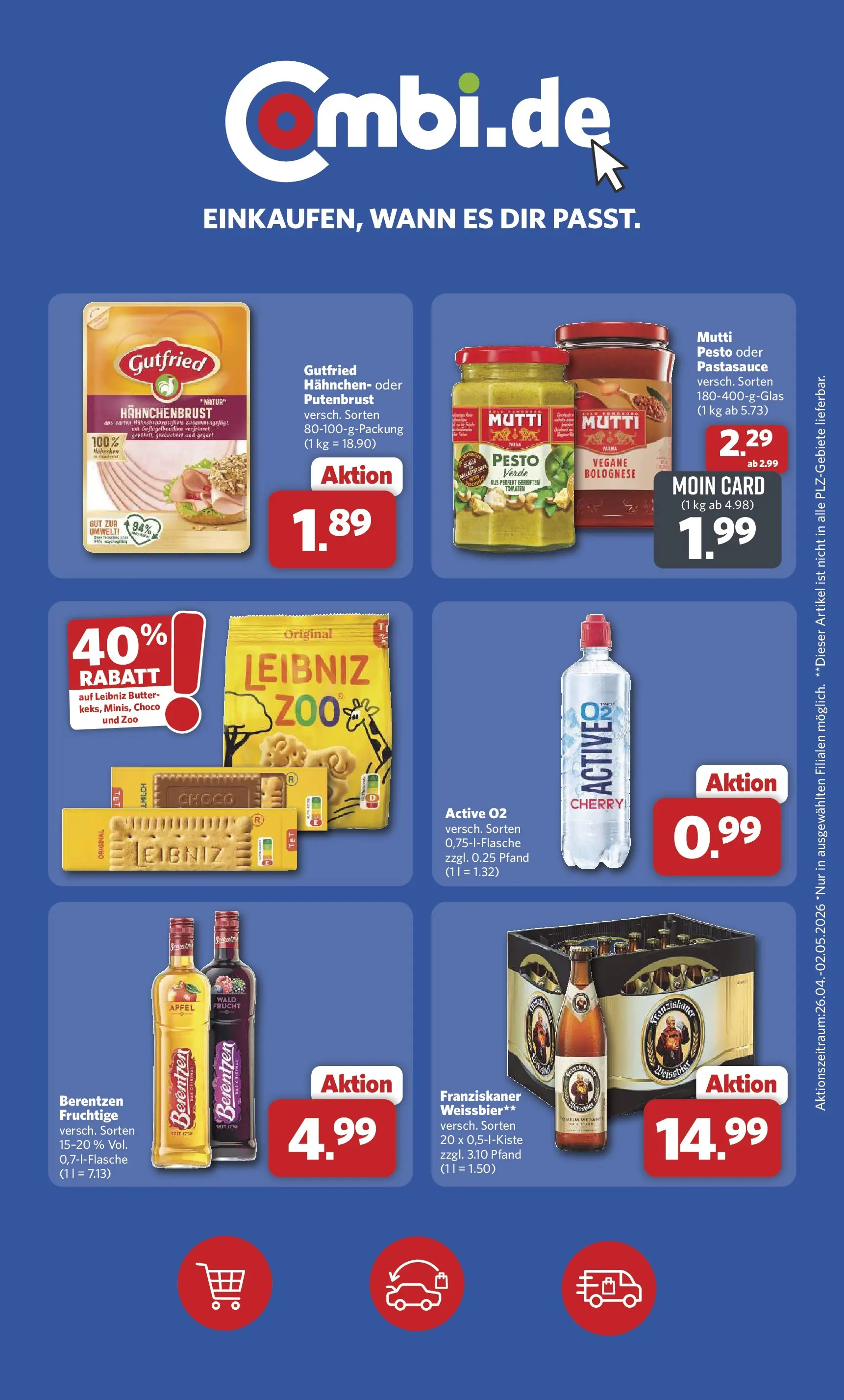 Combi Prospekt Hille  (ab 27.04.2026) zum Blättern | Seite: 33 | Produkte: Hahnchen, Butter, Weißbier, Hahnchenbrust