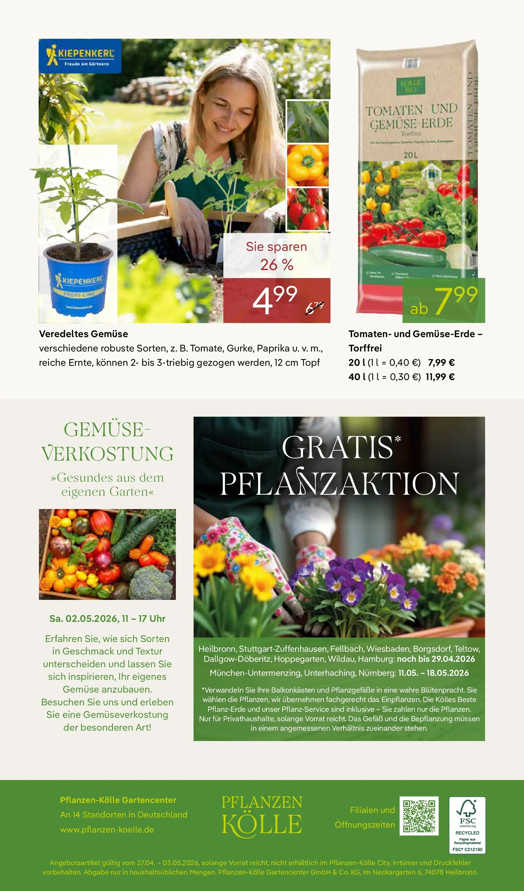 Pflanzen-Kölle Blühende Duftoase (ab 27.04.2026) zum Blättern | Seite: 14 | Produkte: Pflanzerde, Tomaten, Paprika, Uhr