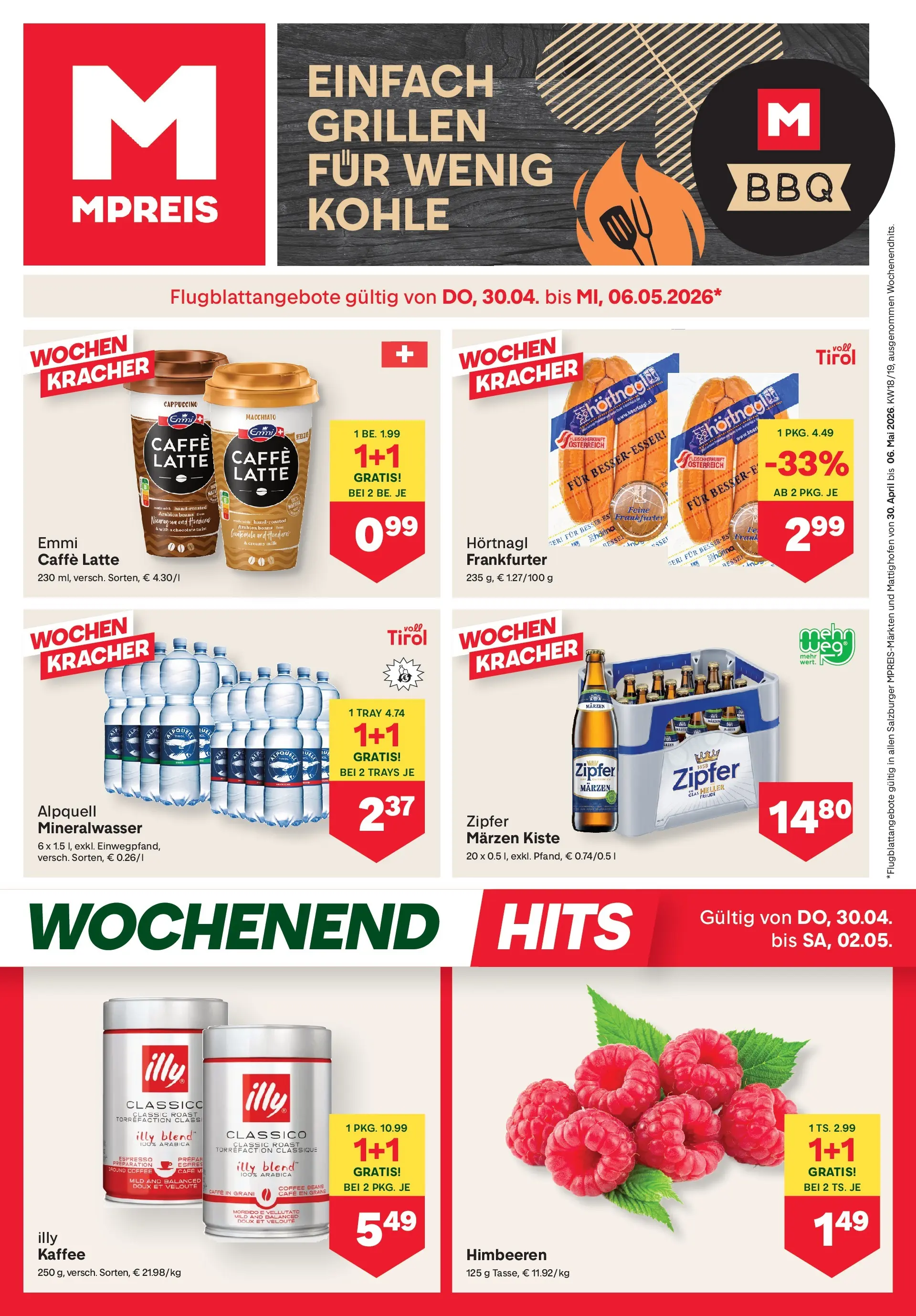 MPREIS Saalbach von 30.04.2026 - Aktuelle Angebote | Seite: 1 | Produkte: Kaffee