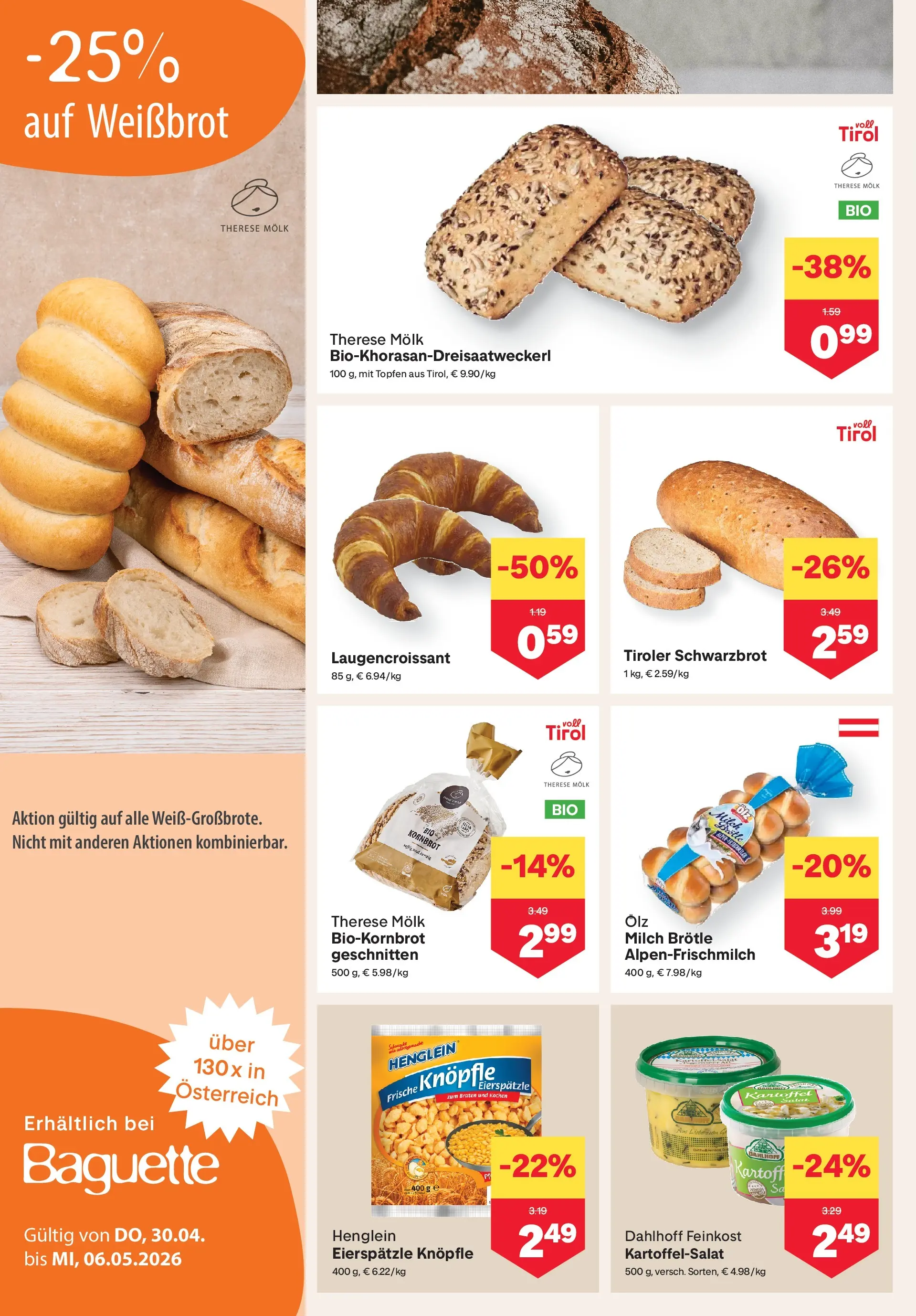 MPREIS Pfunds von 30.04.2026 - Aktuelle Angebote | Seite: 4 | Produkte: Jääkaappipakastin, Milch