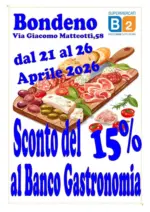 Supermercati B2 Sconto del 15% - al 26.04.2026