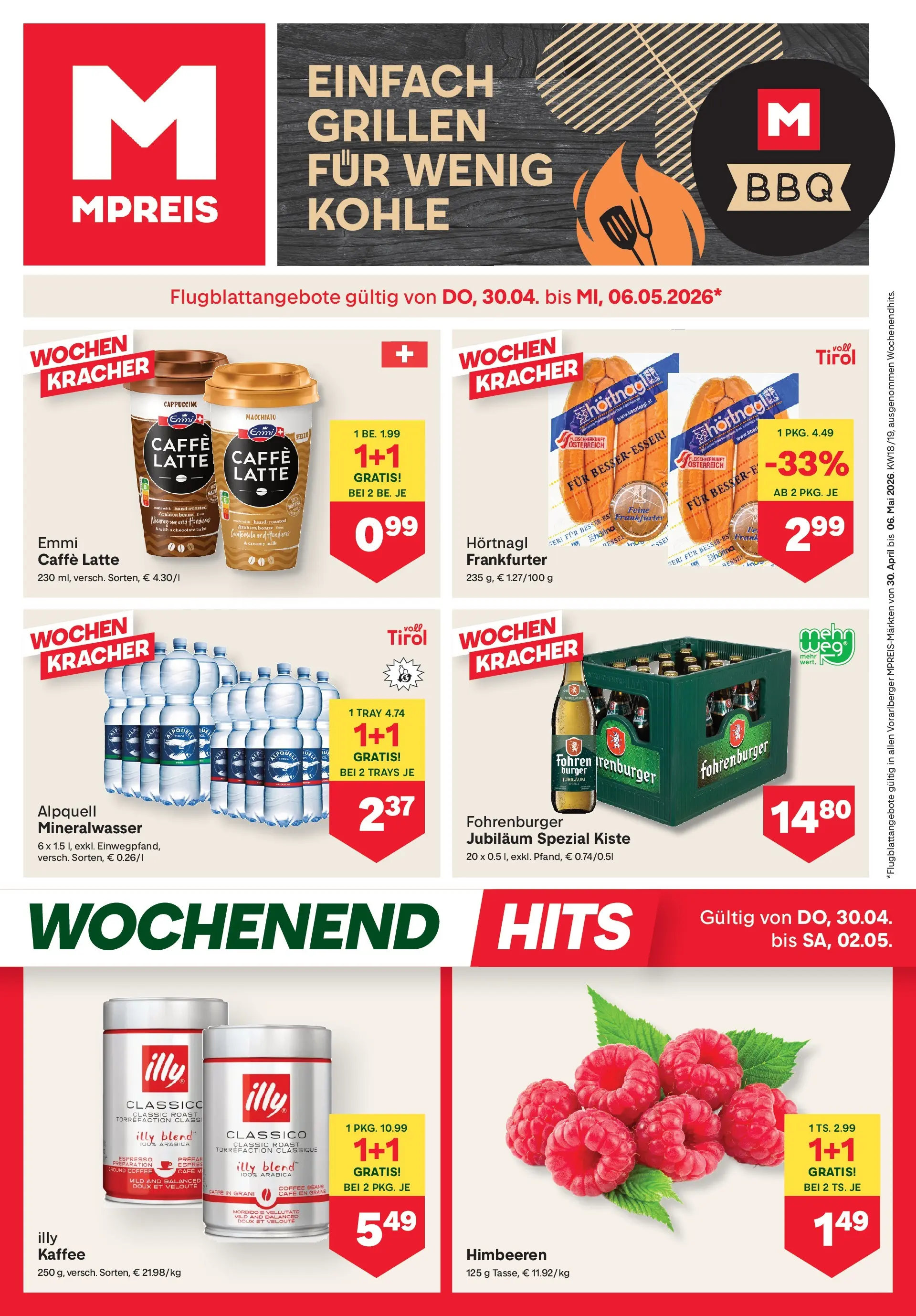 MPREIS St.Gallenkirch von 30.04.2026 - Aktuelle Angebote | Seite: 1 | Produkte: Kaffee