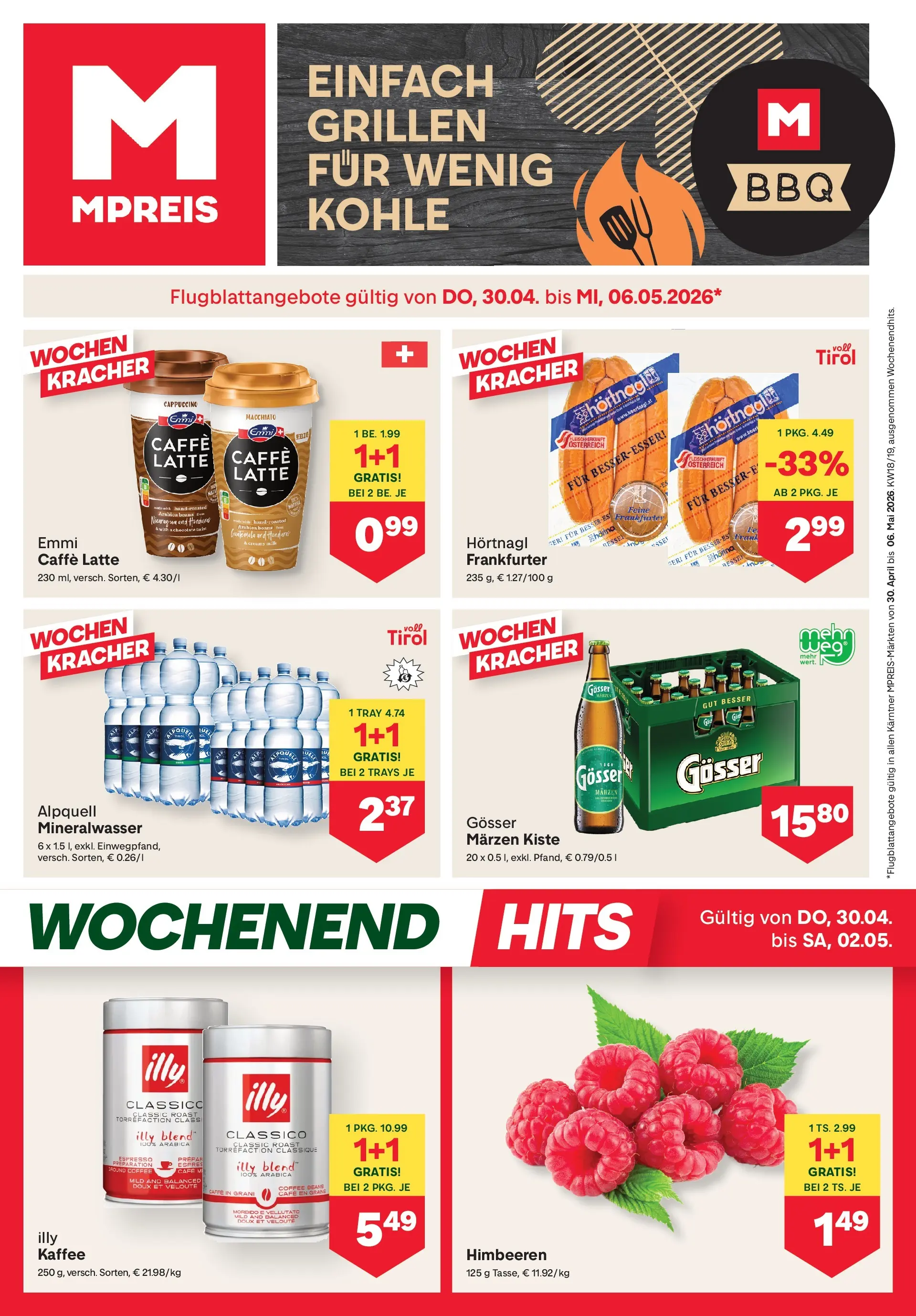 MPREIS Velden von 30.04.2026 - Aktuelle Angebote | Seite: 1 | Produkte: Kaffee