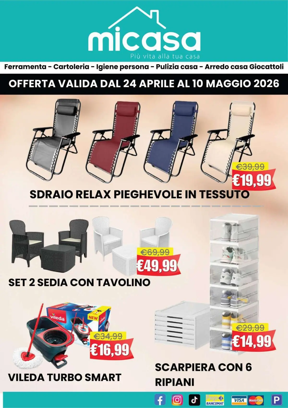 Nuovo Offerte - Aria di Primavera Food dal 21/04/2026 > offerte anteprima 🛍️ | Pagina: 2 | Prodotti: Tavolino, Sdraio, Scarpiera, Sedia