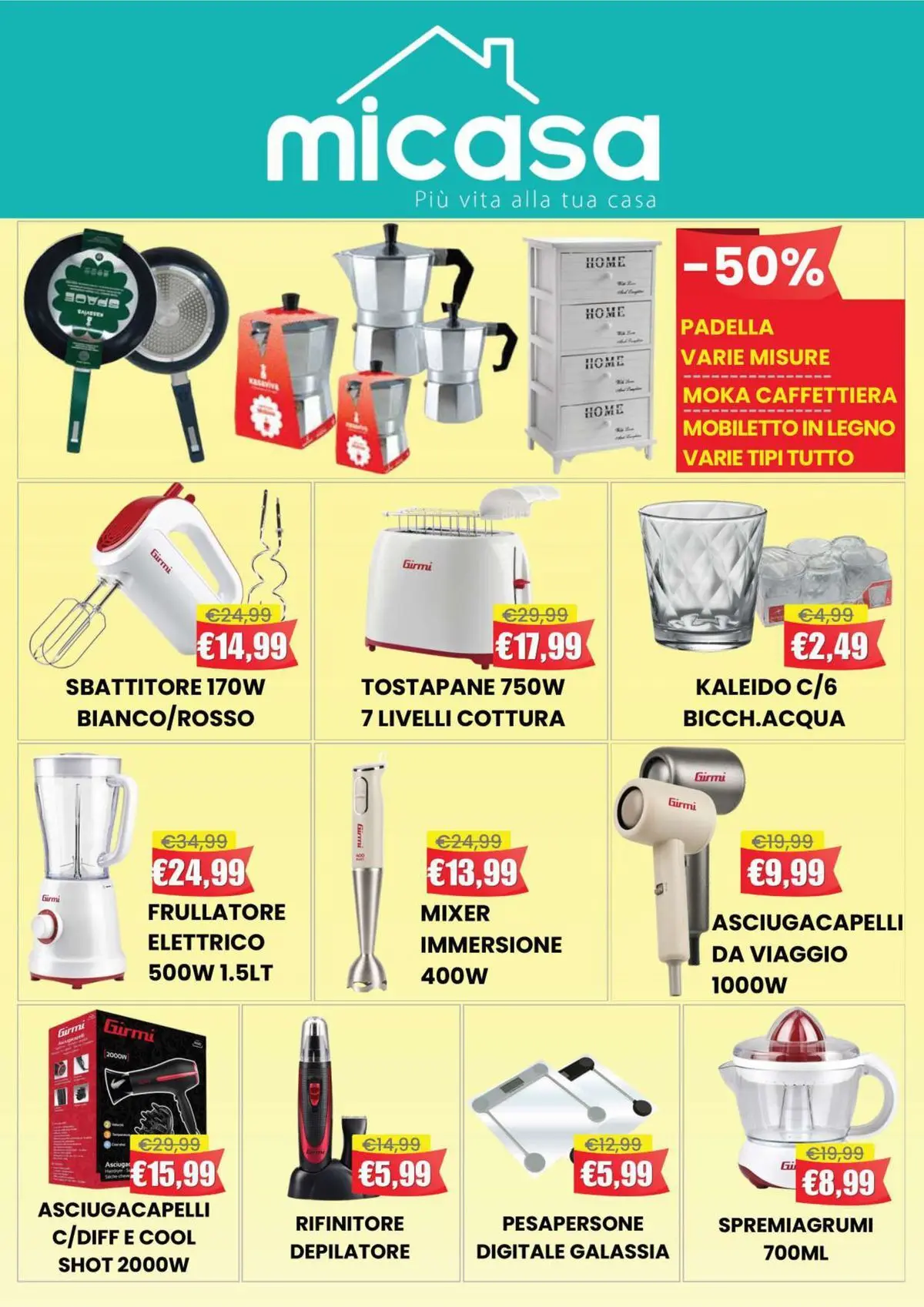 Nuovo Offerte - Aria di Primavera Food dal 21/04/2026 > offerte anteprima 🛍️ | Pagina: 16 | Prodotti: Padella, Mixer, Asciugacapelli, Tostapane