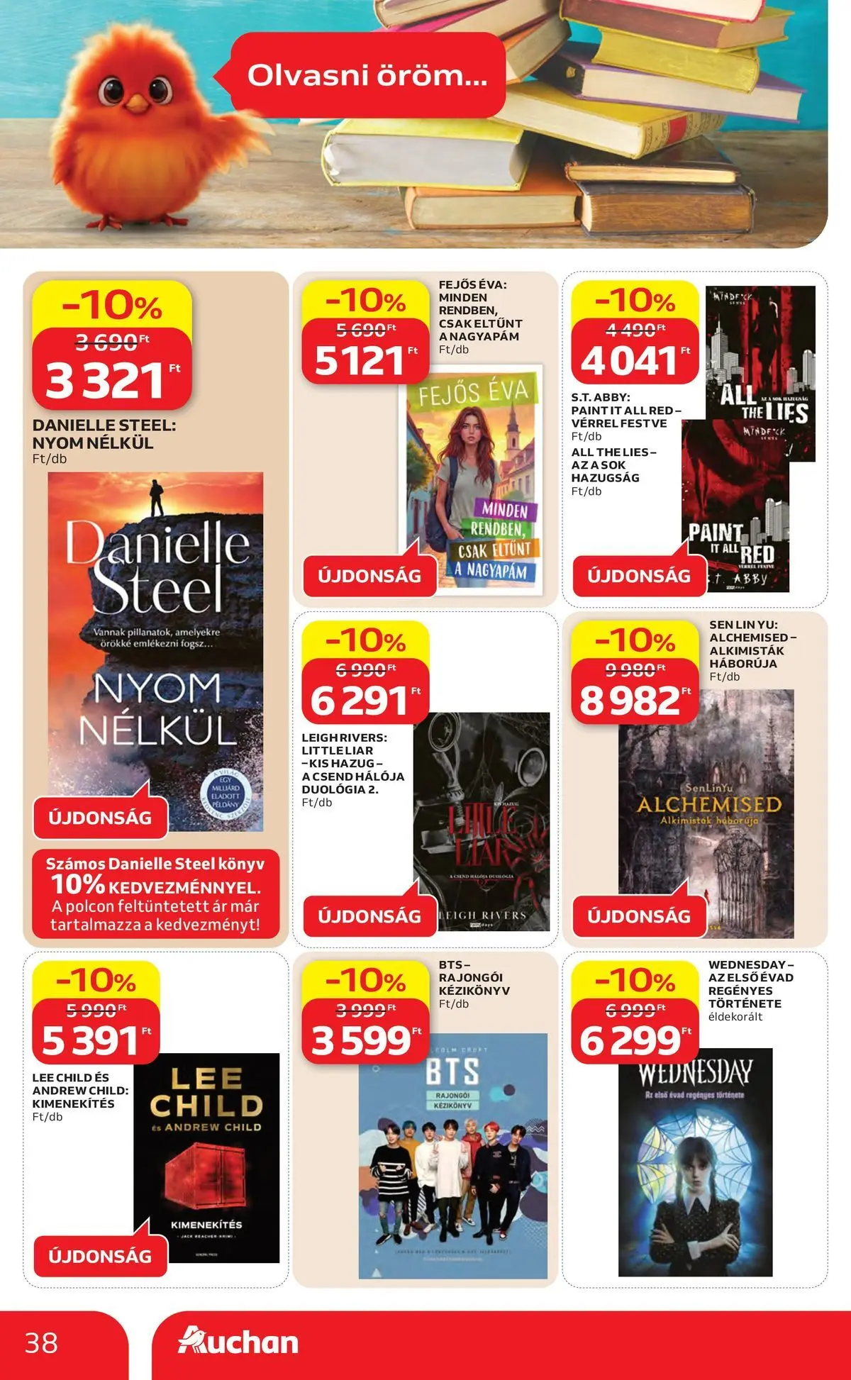 Auchan akciós újság Szolnok - 2026.04.23. -tól/töl > akció, lapozható szórólap 🛍️ | Oldal: 38