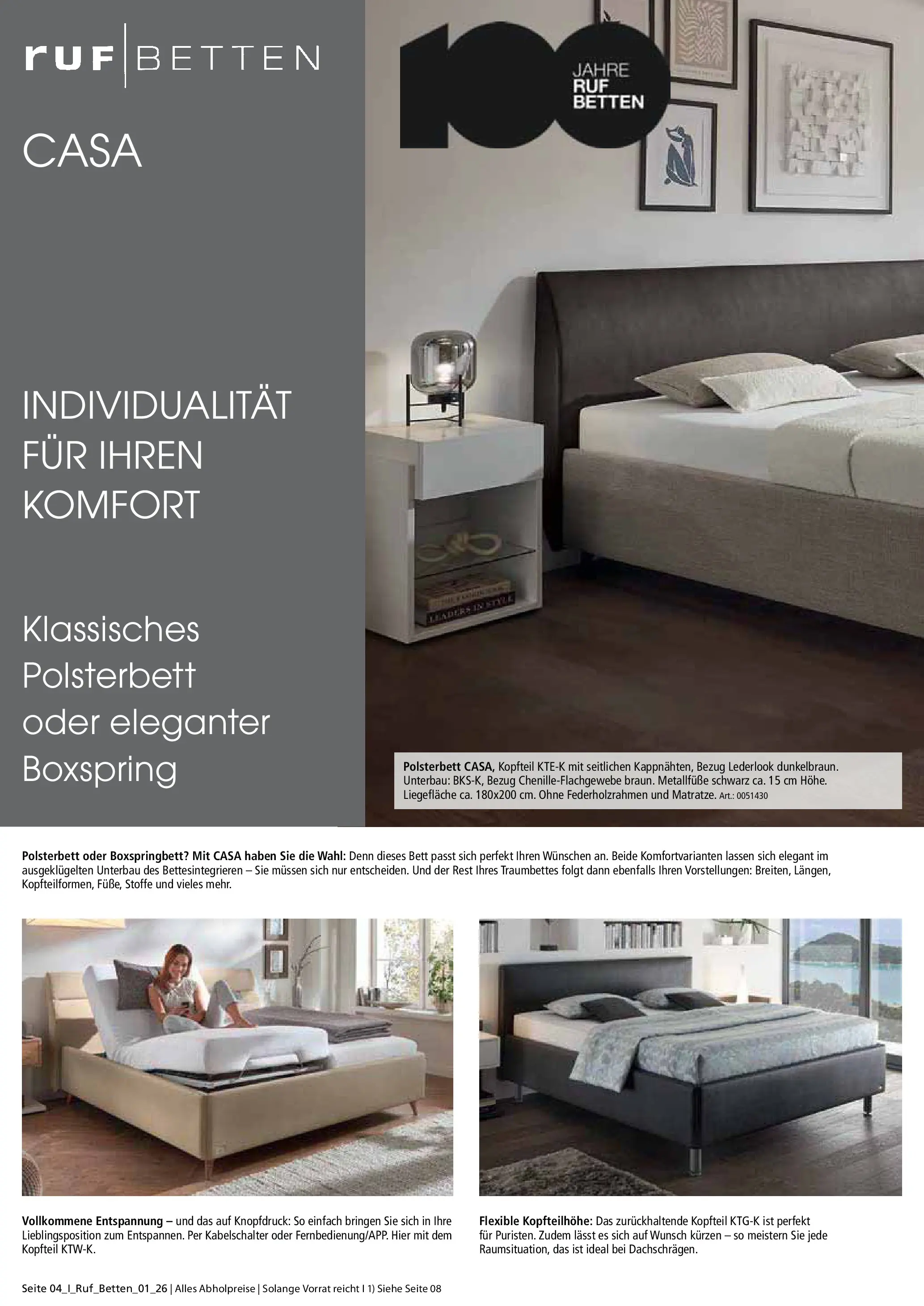 Zurbrüggen - Zurbrüggen: Ruf Betten Spezial (ab 17.04.2026) zum Blättern | Seite: 4 | Produkte: Bett, Boxspringbett, Polsterbett