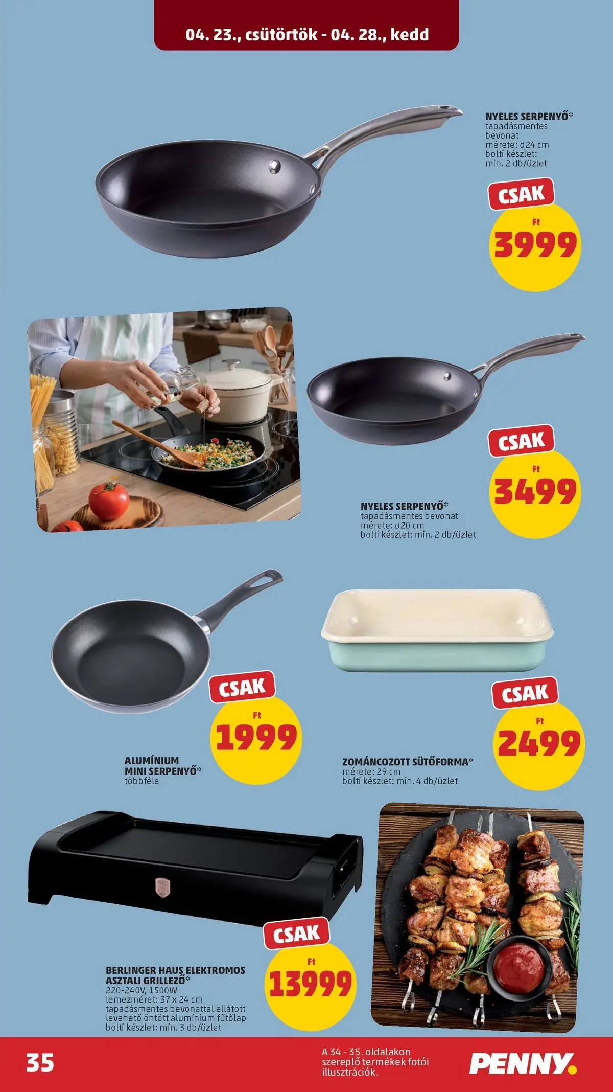 Penny aktuális akciós újság: 2026.04.23.-tól lapozható | Oldal: 35 | Termékek: Grill