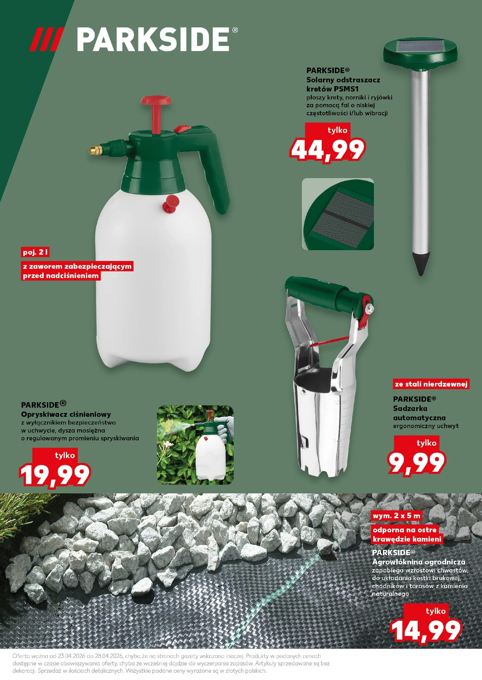 Kaufland gazetka - Ogród od 23.04.2026 - od jutra PDF | Strona: 5 | Produkty: Opryskiwacz