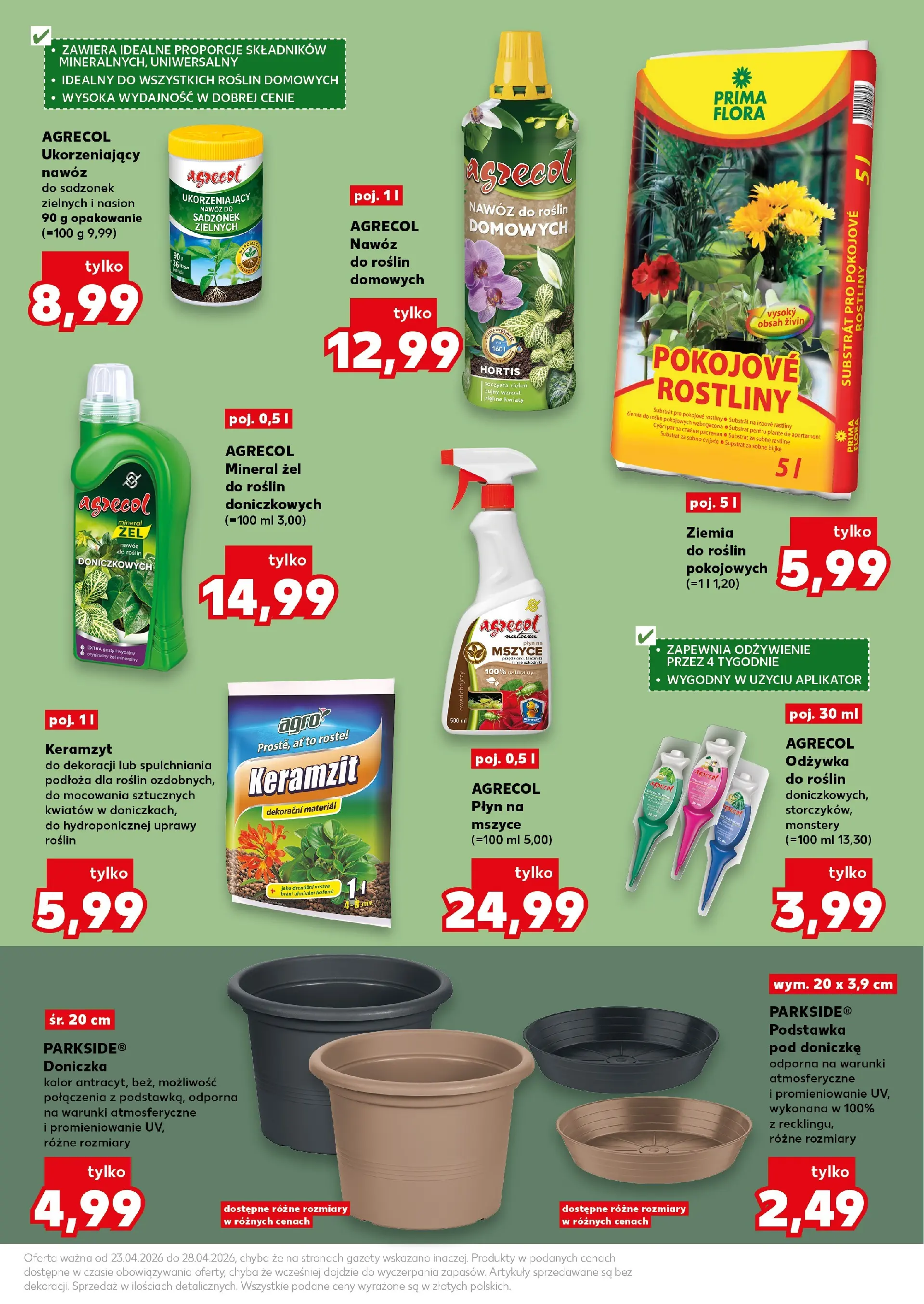 Kaufland gazetka - Ogród od 23.04.2026 - od jutra PDF | Strona: 9 | Produkty: Ziemia, Doniczka, Odżywka, Kwiaty